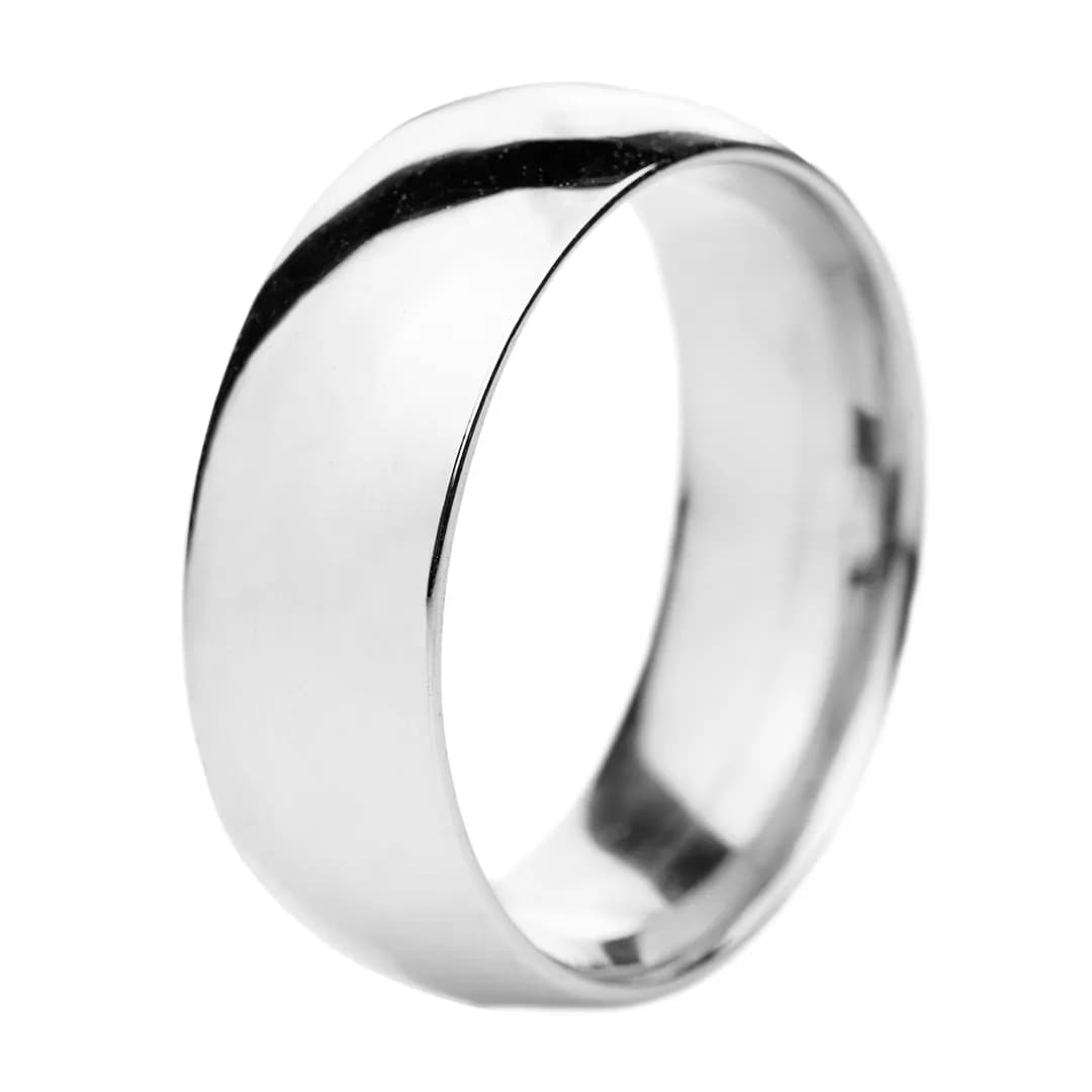 Обручка радіусна з білого золота 7 мм 200-0970 (15)