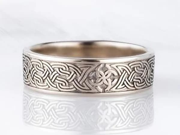 Обручка "Скандинавська казка" з білого золота 200-0190 (16,5)