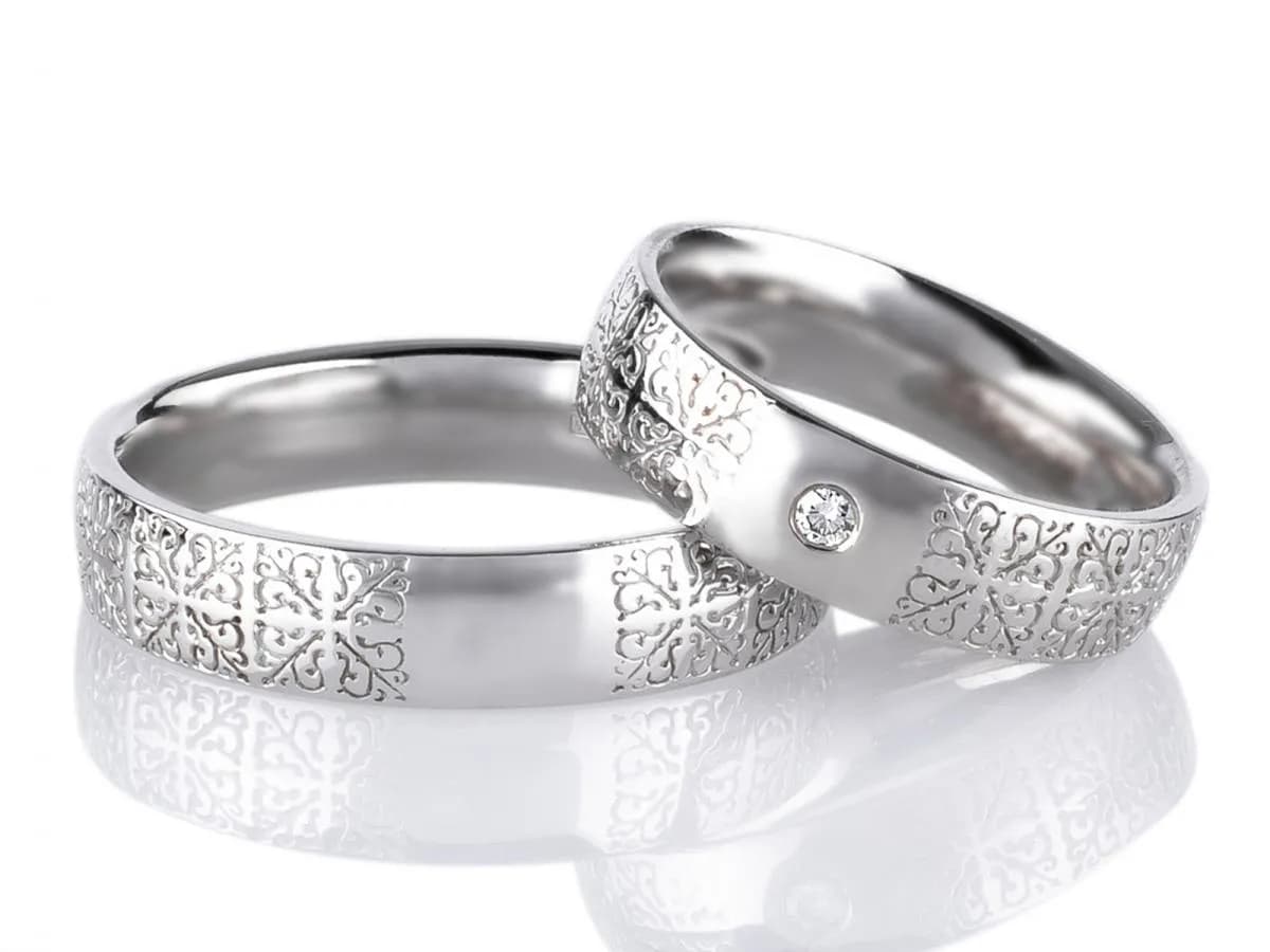 Обручка "Сангай" з білого золота 200-0020 (20)