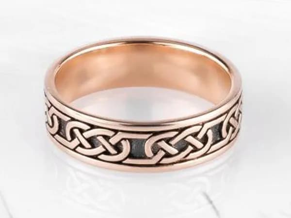 Обручка "Магма" з червоного золота 100-0174 (16)