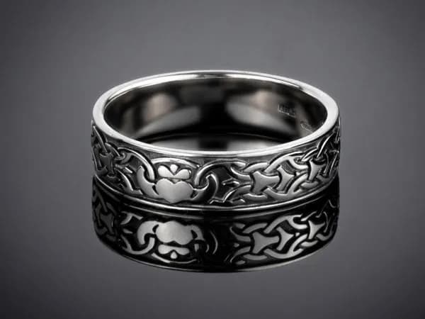 Перстень чоловічий "Монарх" з біолого золота 200-0181 MAN (17)