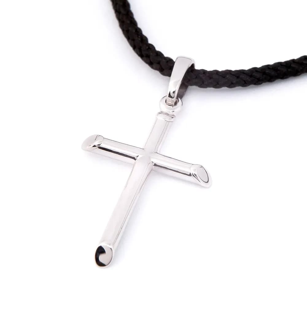 Хрестик без розп'яття з білого золота 205-0743,01