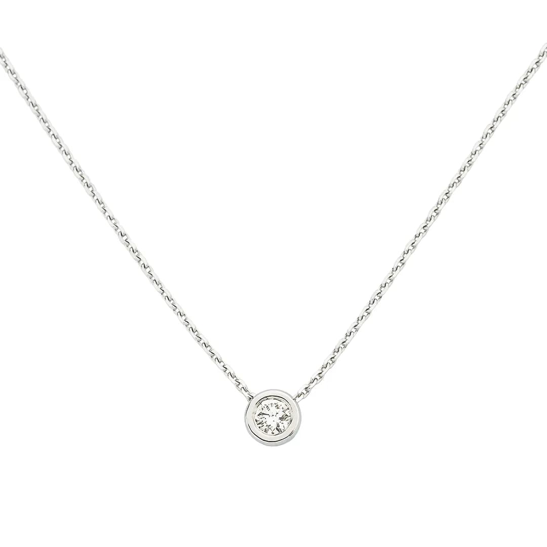 Кольє з діамантом з білого золота 215-0976/3.4