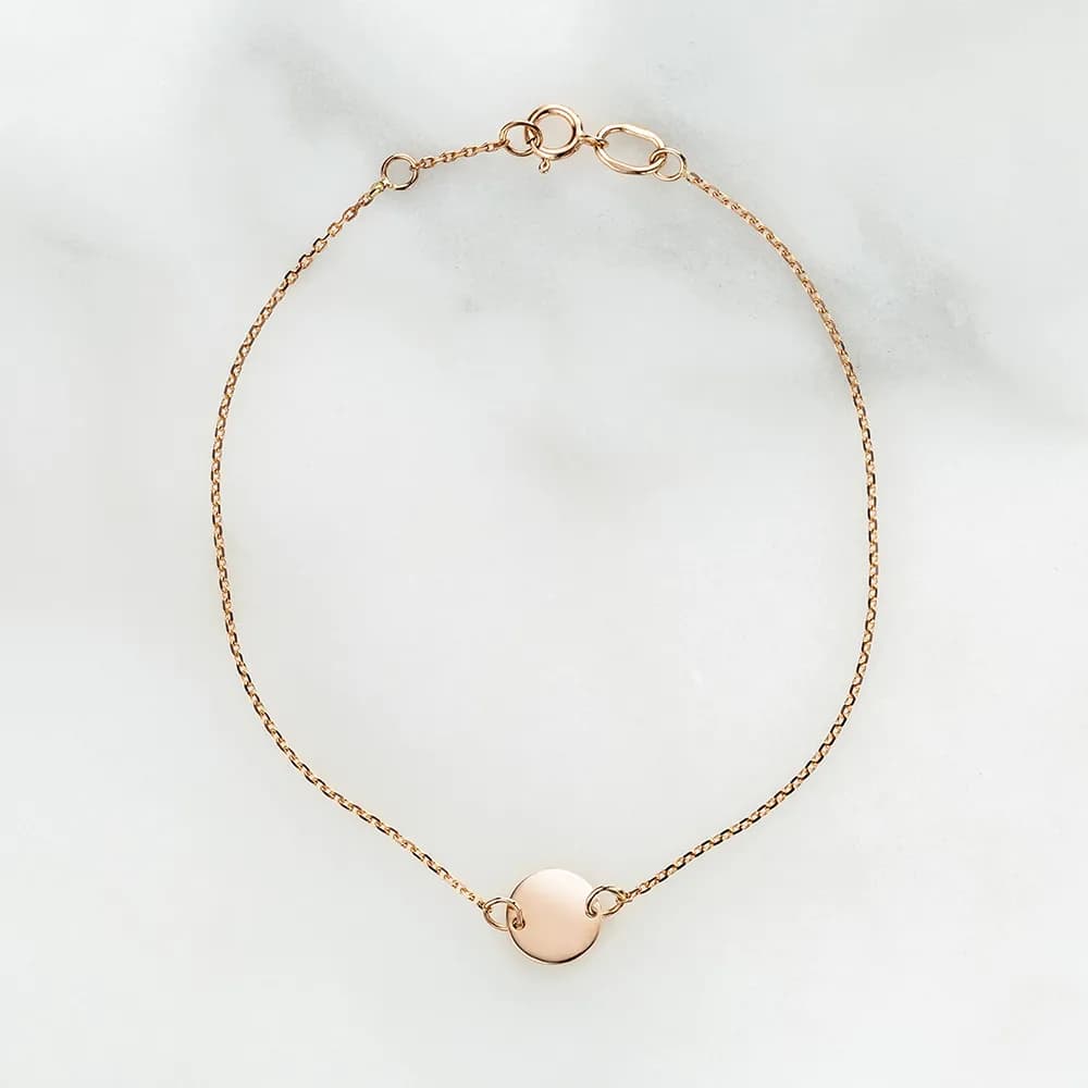 Браслет "Coin" з пластиною для гравіювання (17,5)