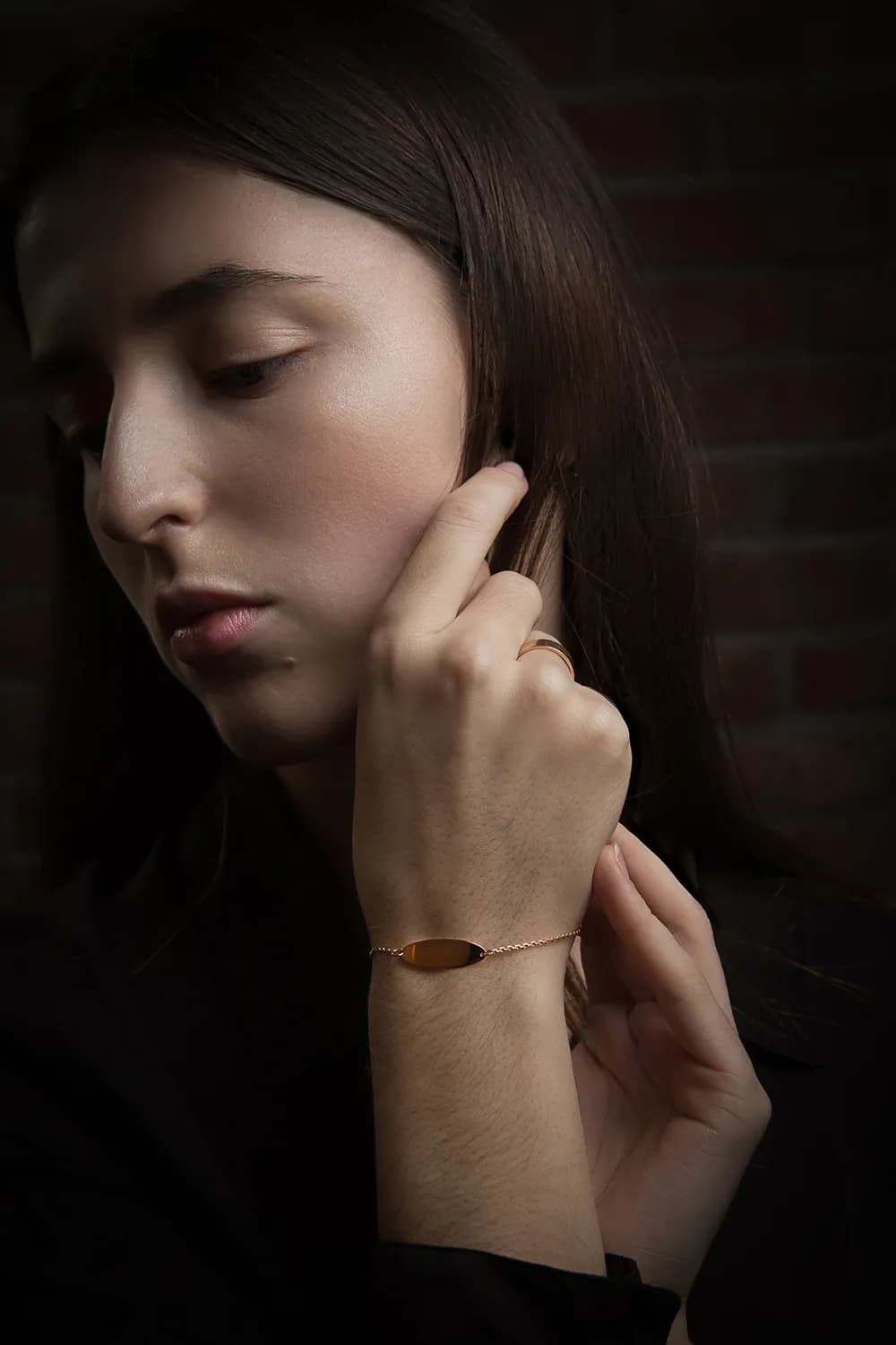 Браслет "Elips" з пластиною для гравірування (18,5-19,5)