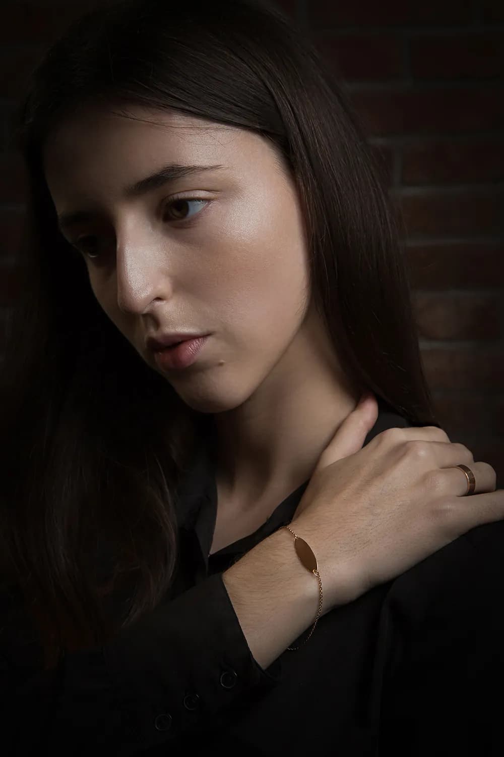 Браслет "Elips" з пластиною для гравірування (18,5-19,5)