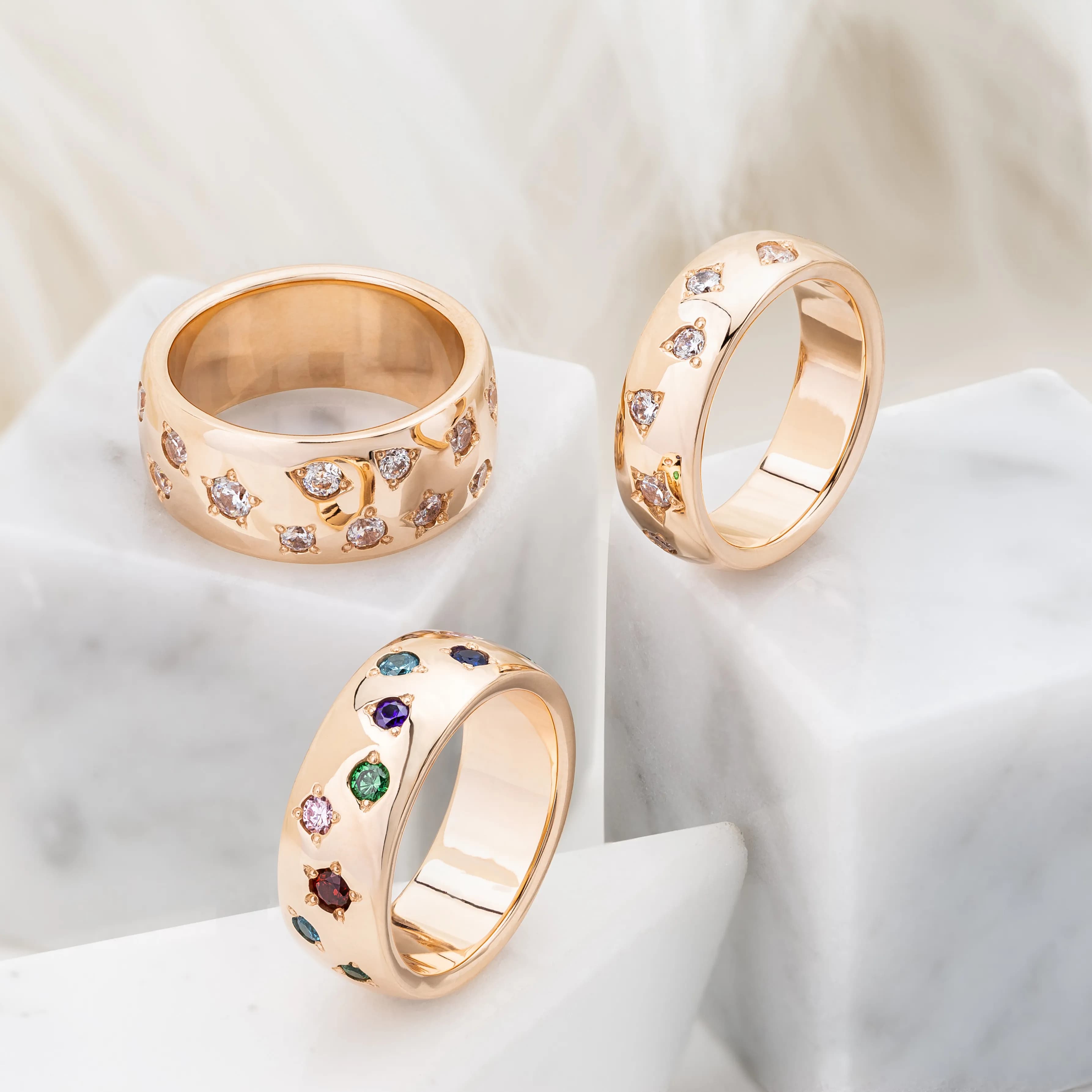 Перстень з куб. цирконами "Sangria" 160-0222 (16,5)