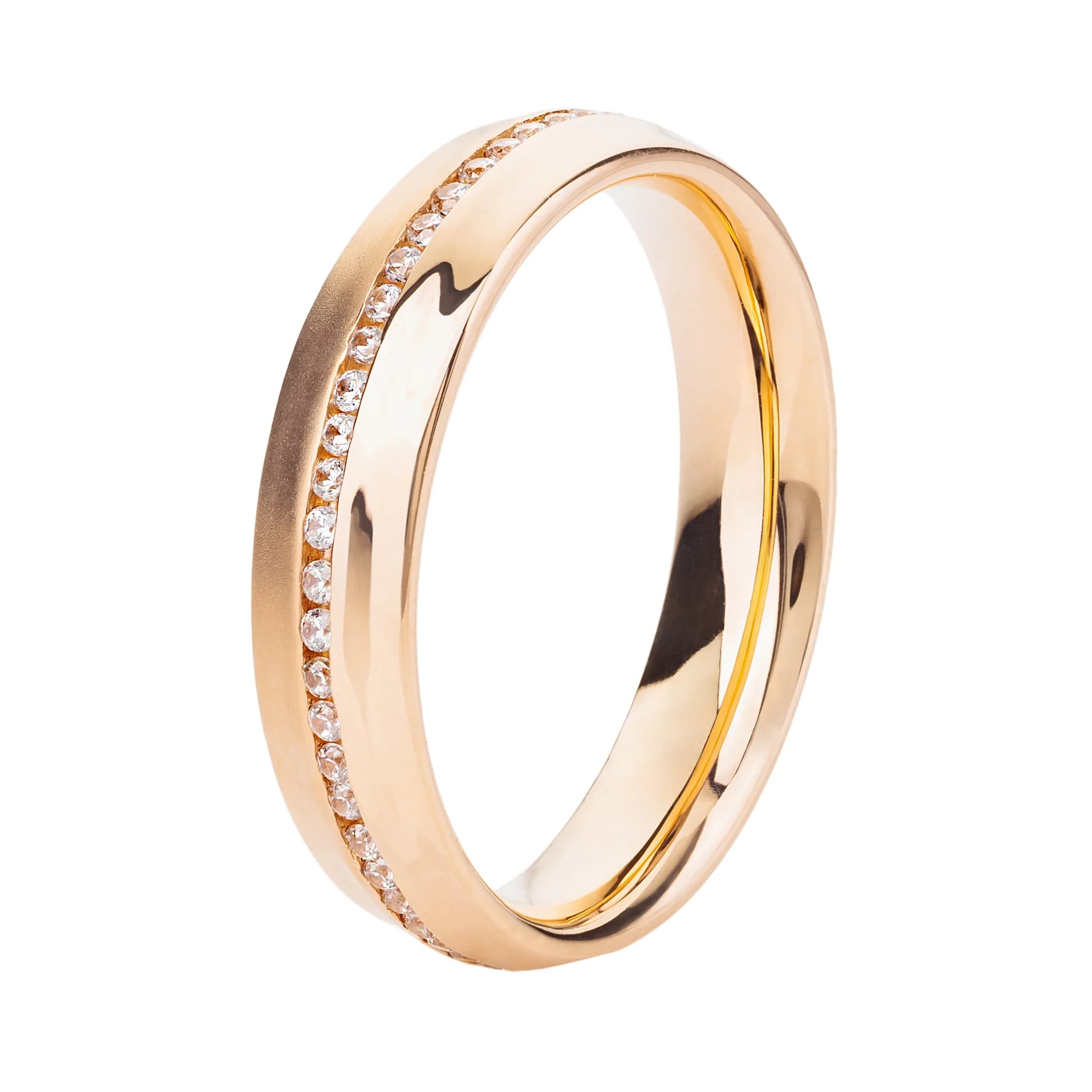 Обркчка з куб. цирконієм з червоного золота 160-0017