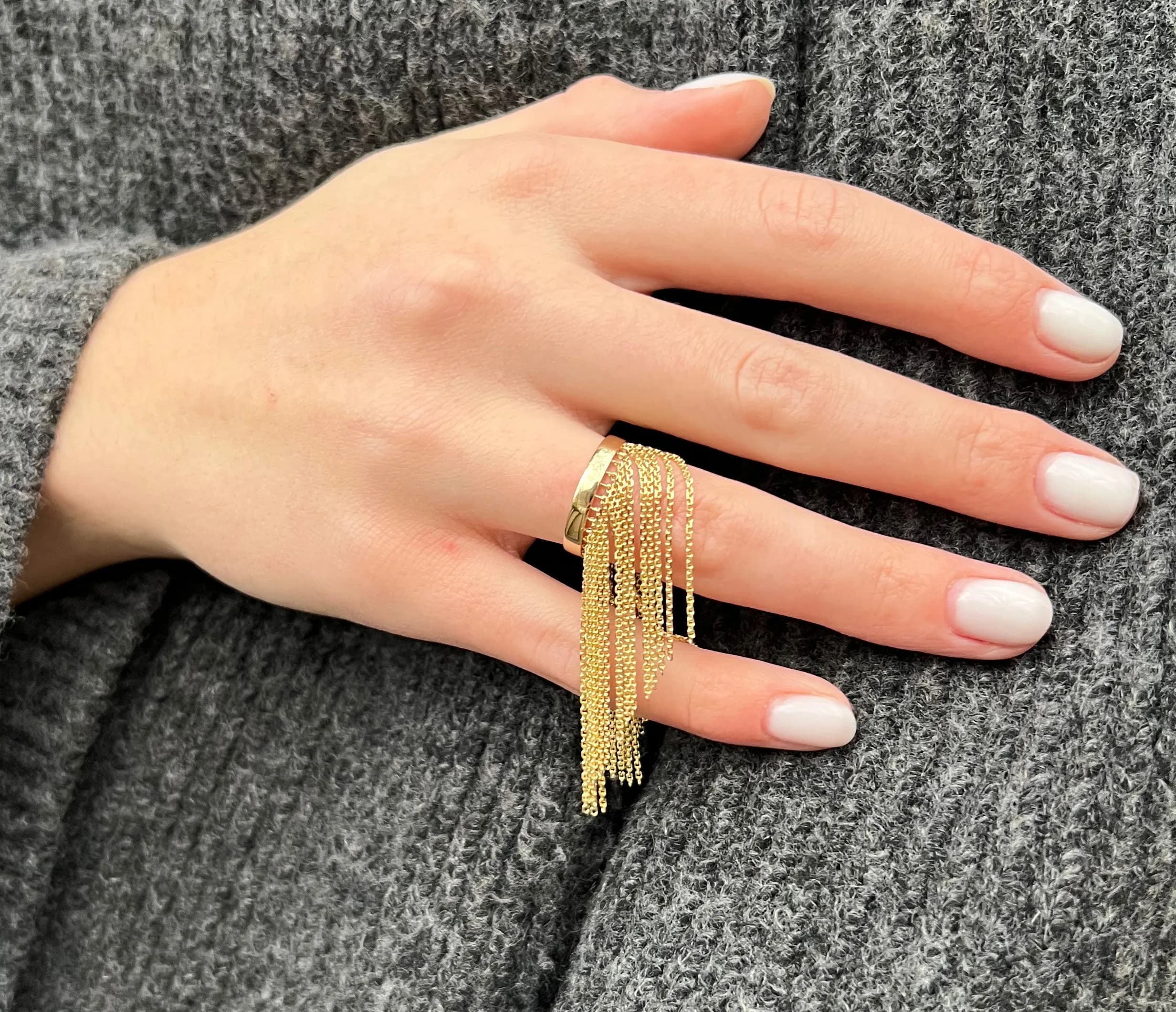 Перстень "Ейфорія" з жовтого золота (15,5)