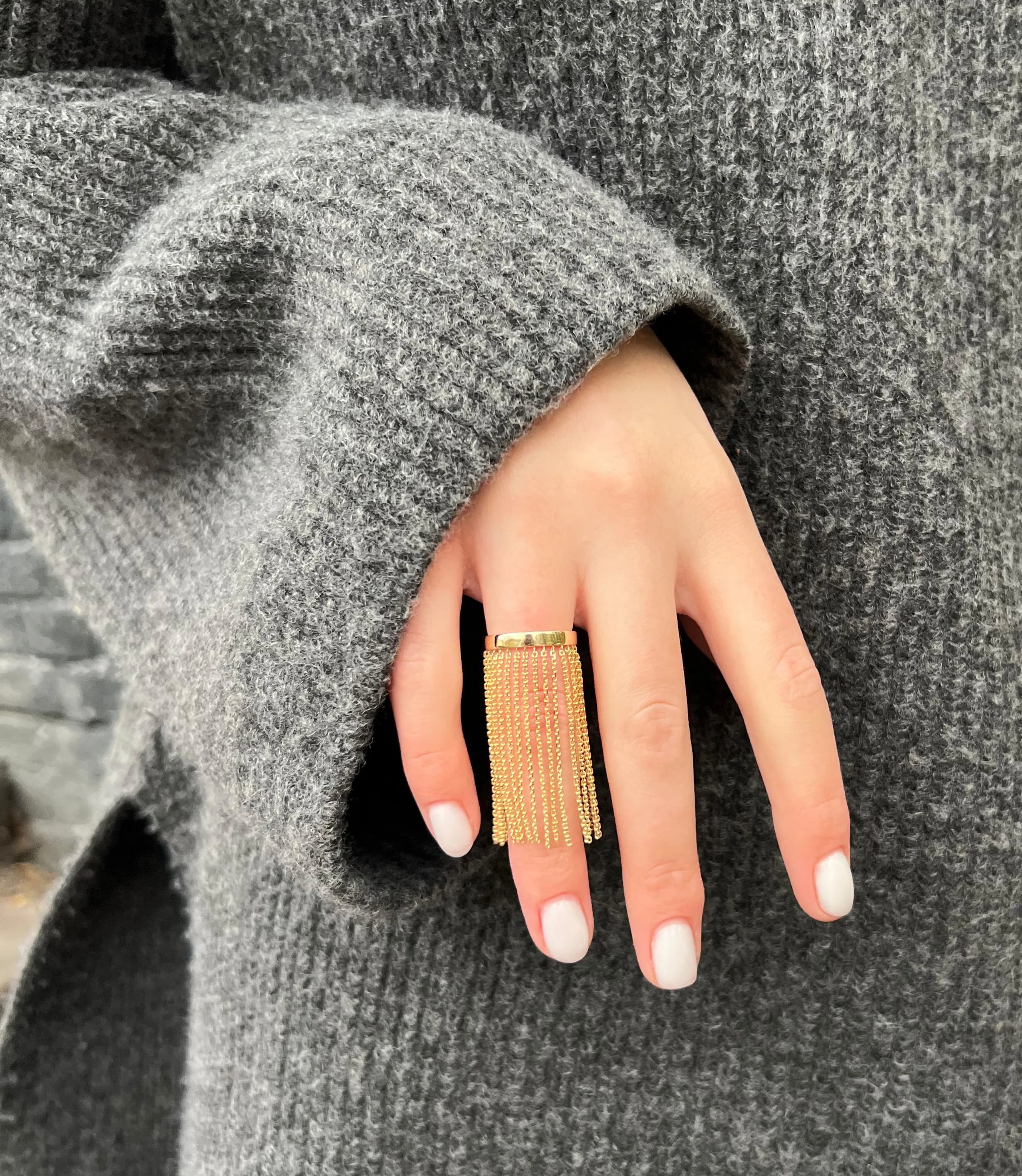 Перстень "Ейфорія" з жовтого золота (15,5)