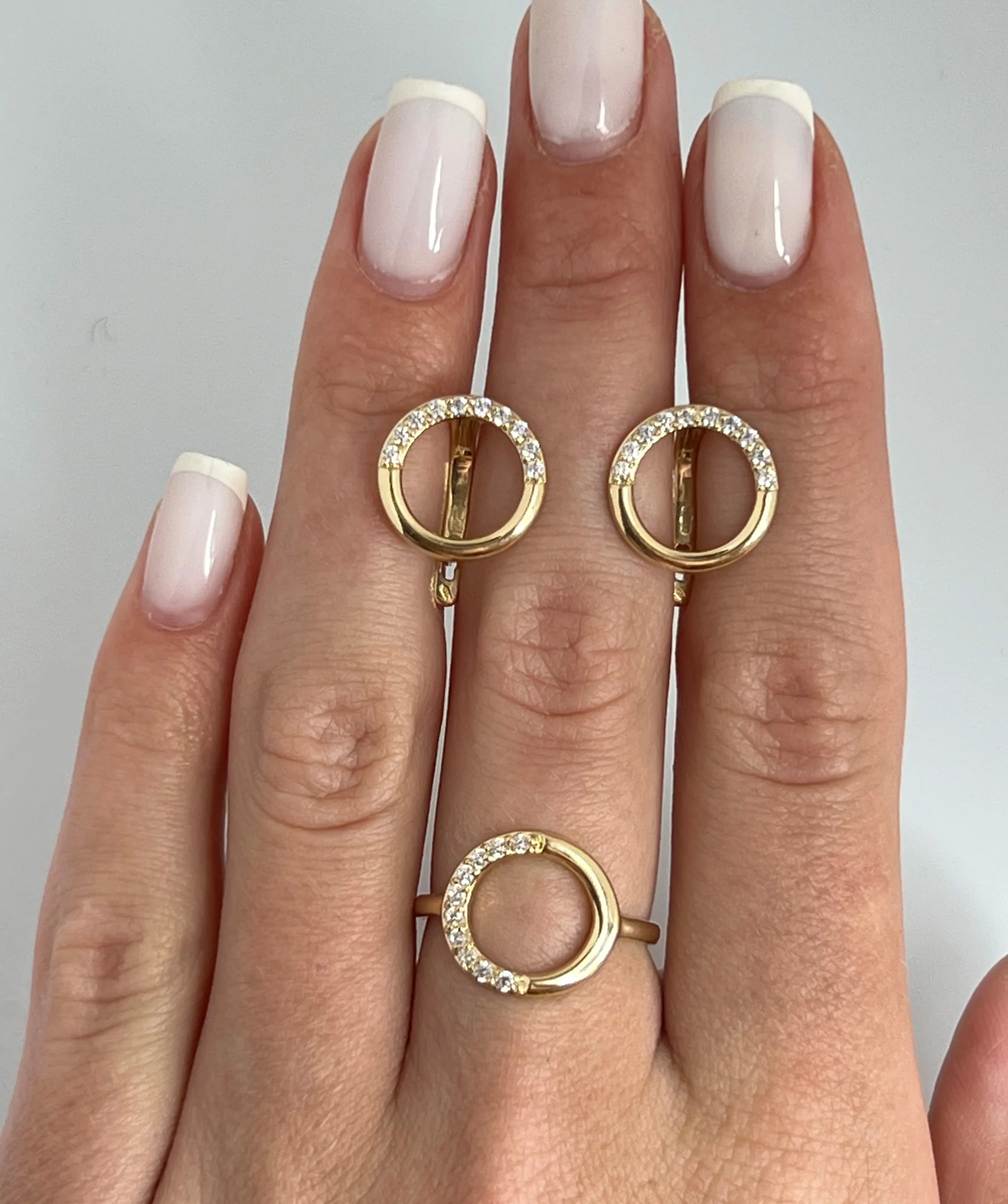 Перстень "Стейсі" з жовтого золота 463-0258 (17,5)