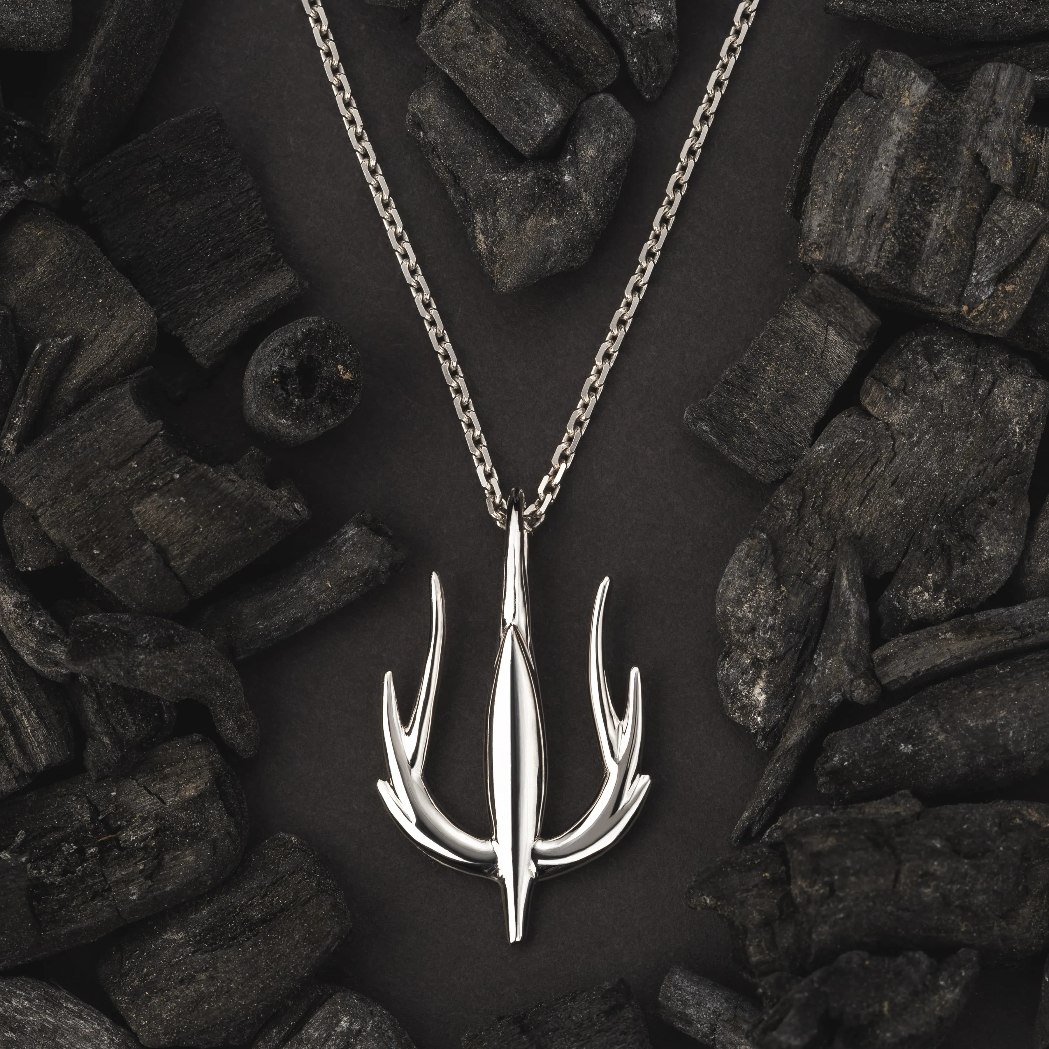 Тризуб "Fire" з білого золота