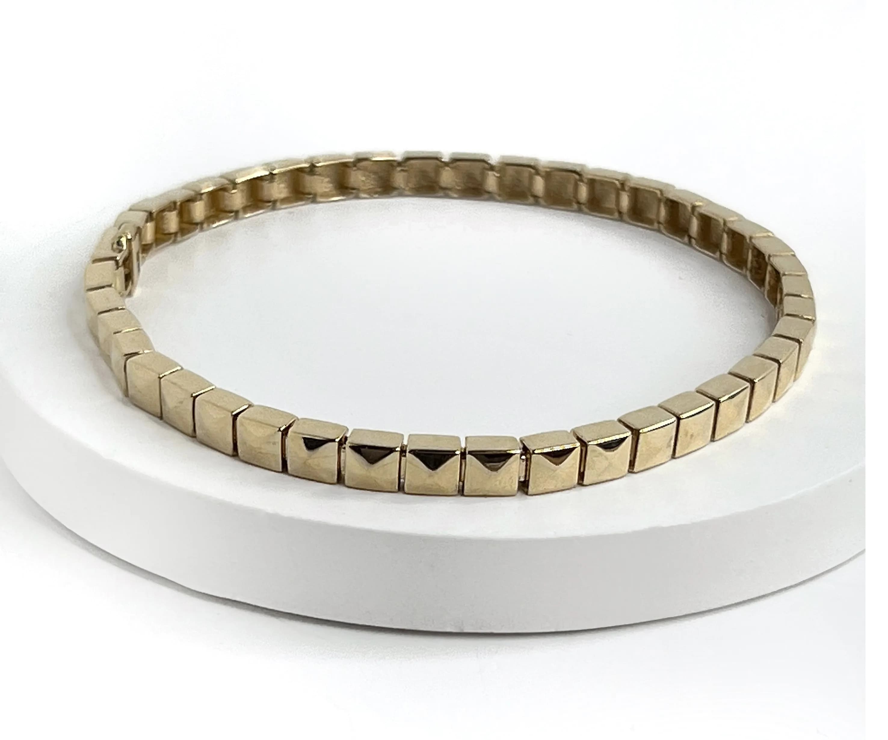 Браслет "Шоколад" з жовтого золота 402-0103 (18,5)