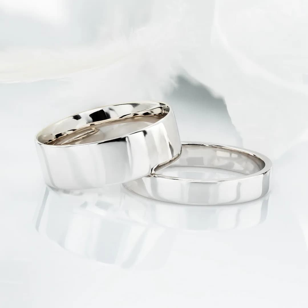 Пара обручок американки з білого золота 200-0840-200-0870 (18)