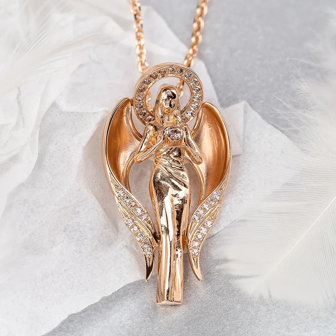 ПІдвіска "Янгол" з червоного золота 165-0750,03