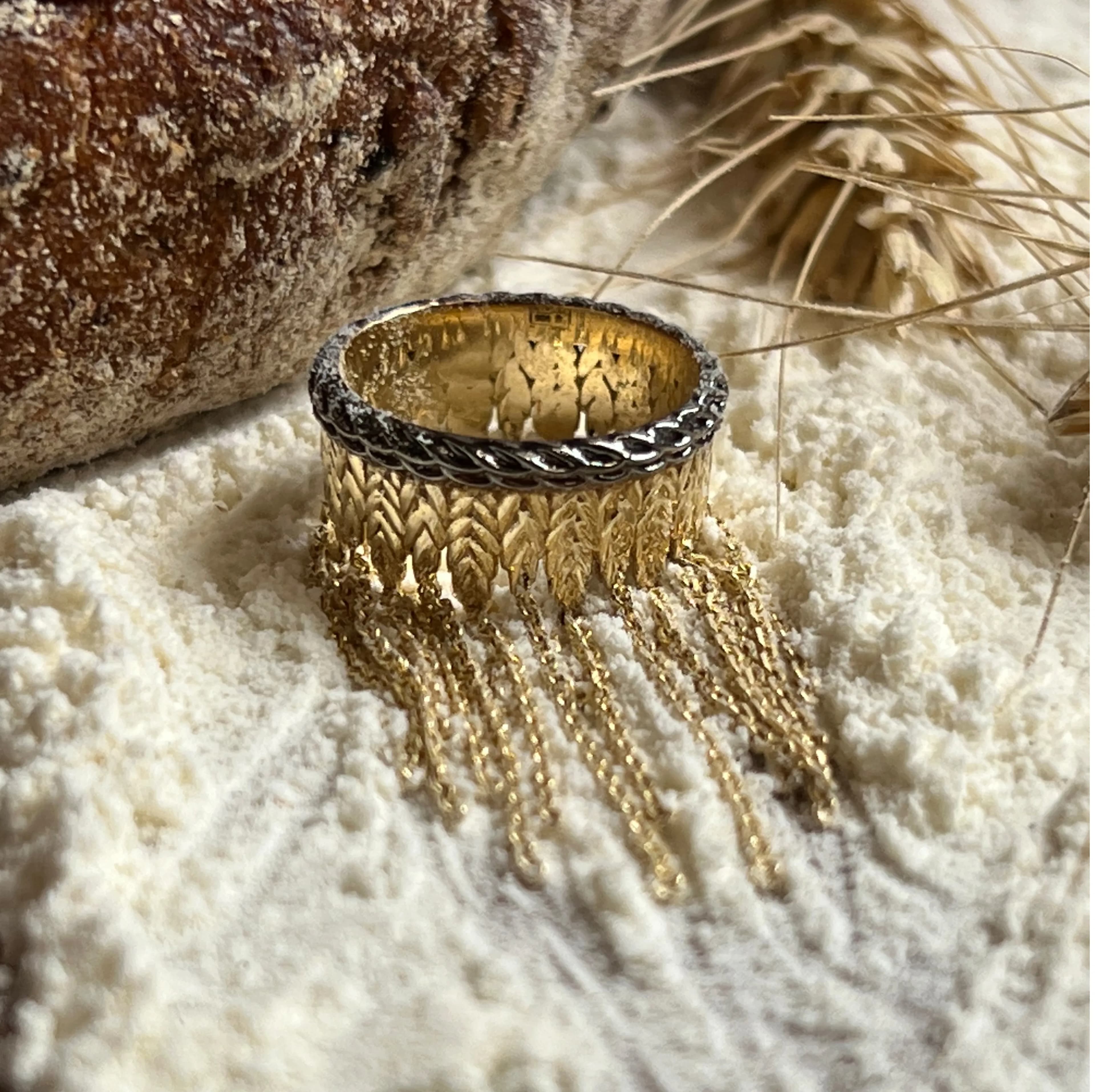 Перстень "Kolossya" з жовтого золота (16)