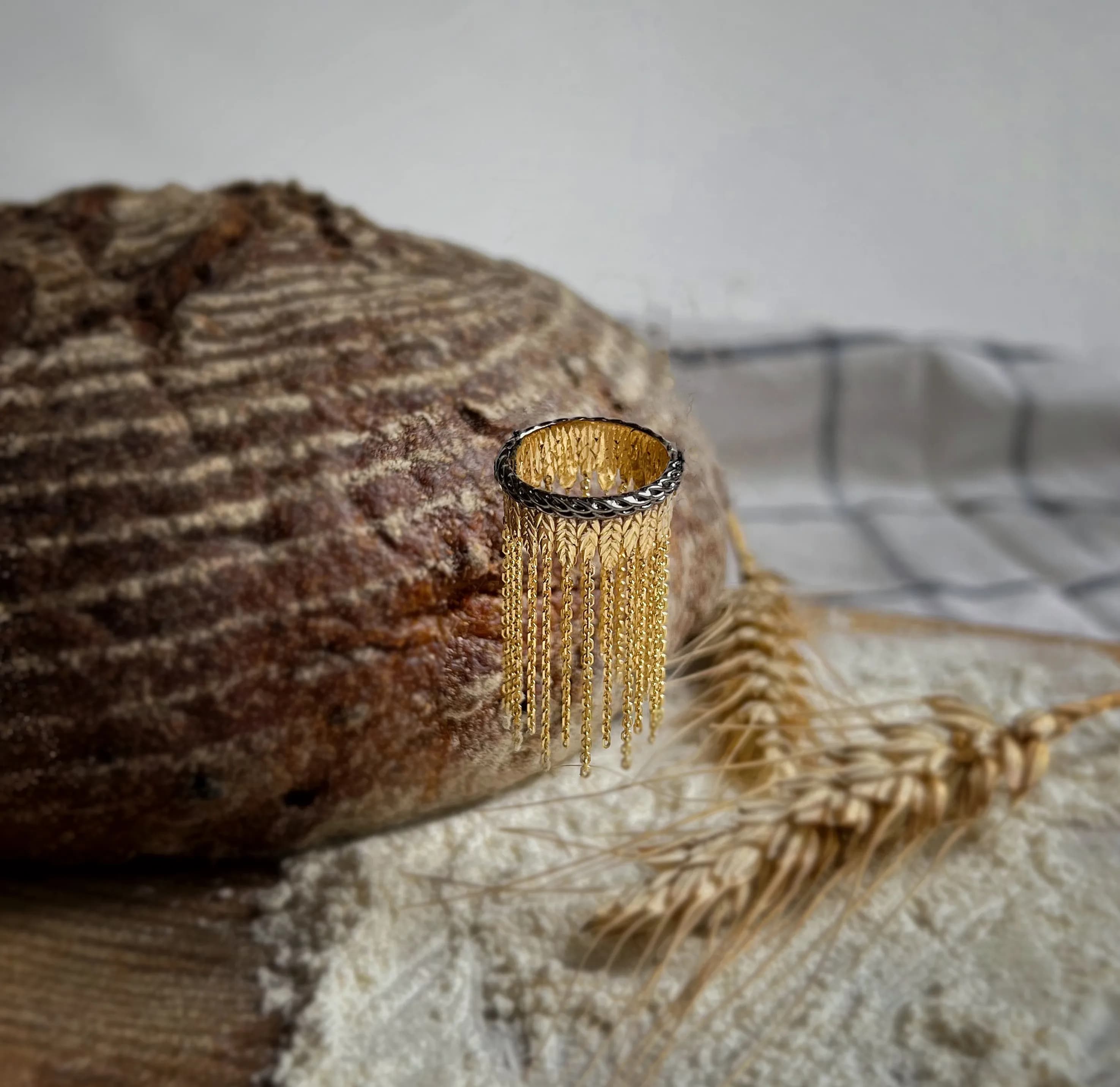 Перстень "Kolossya" з жовтого золота (16)