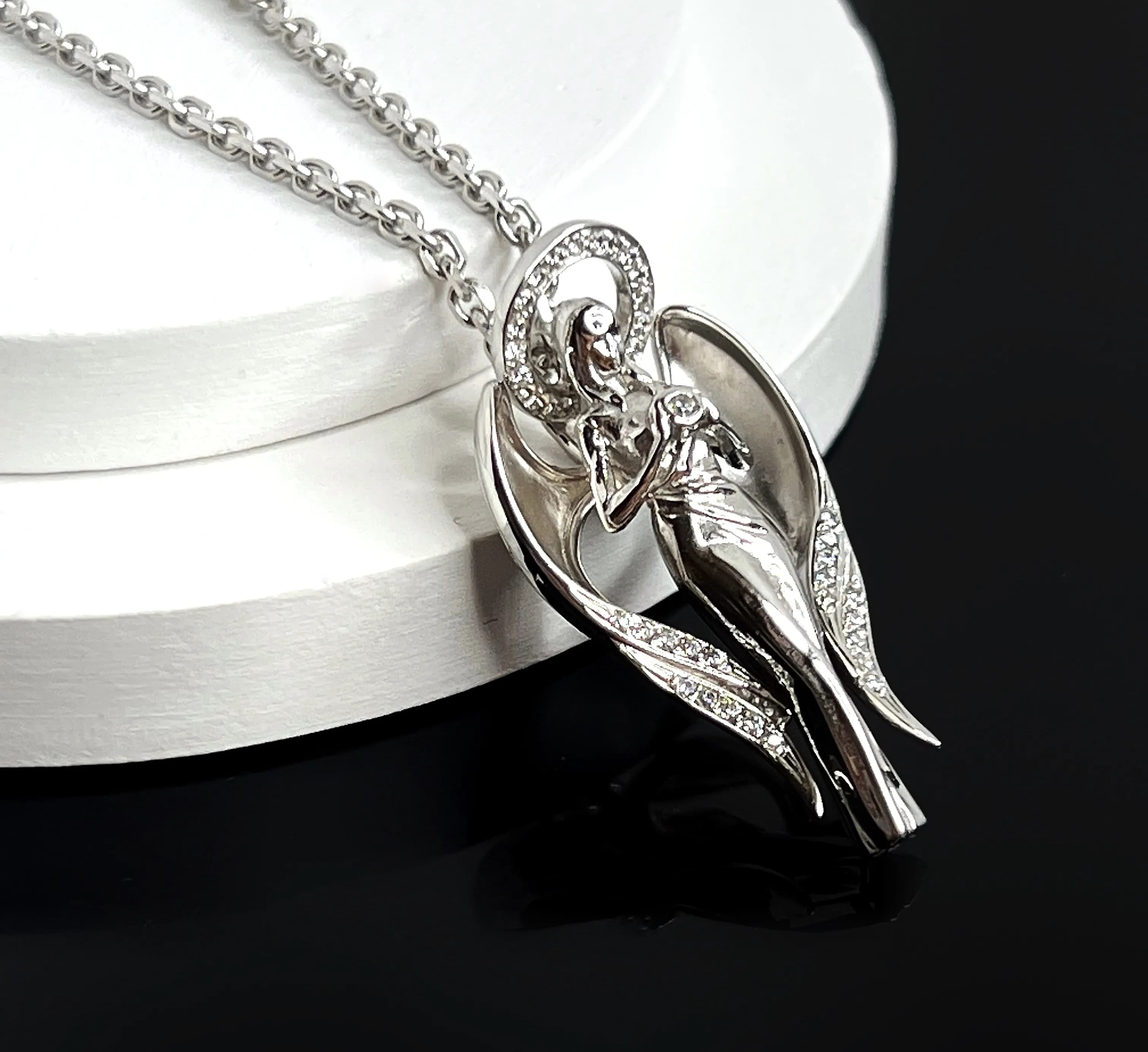 Підвіска "Янгол" з білого золота 265-0750,03