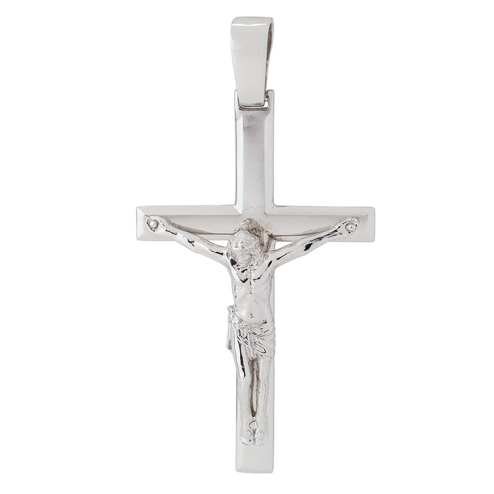 Хрестик з розп'ятям з білого золота 205-0911