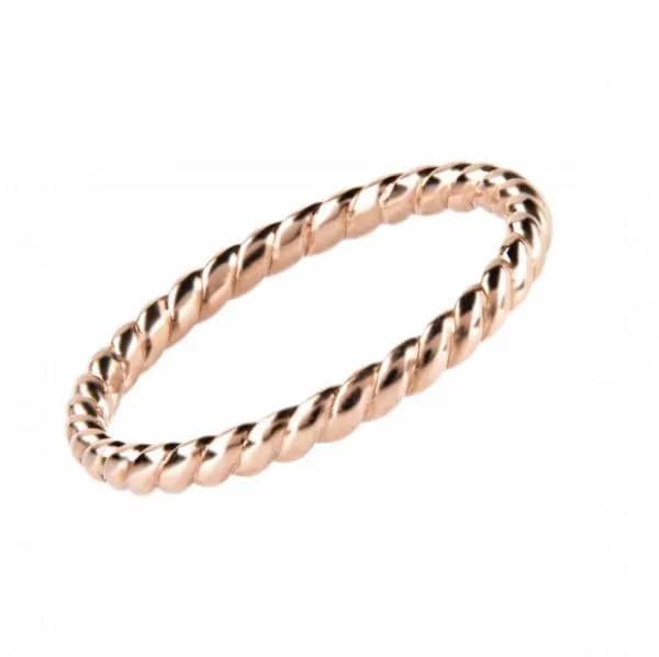 Перстень монобрендовий "Twist Infinity" з червоного золота 100-0159 (17,5)