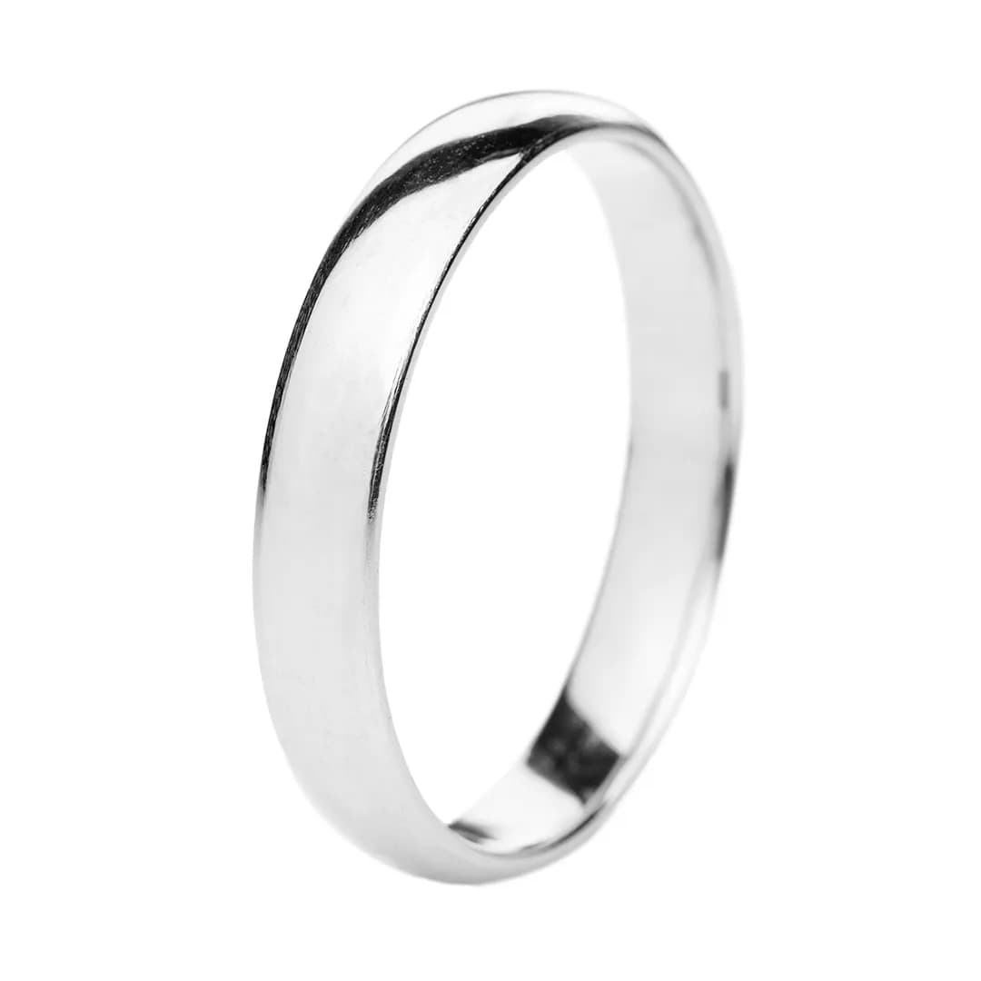 Обручка радіусна з білого золота 4 мм 200-0940 (19)