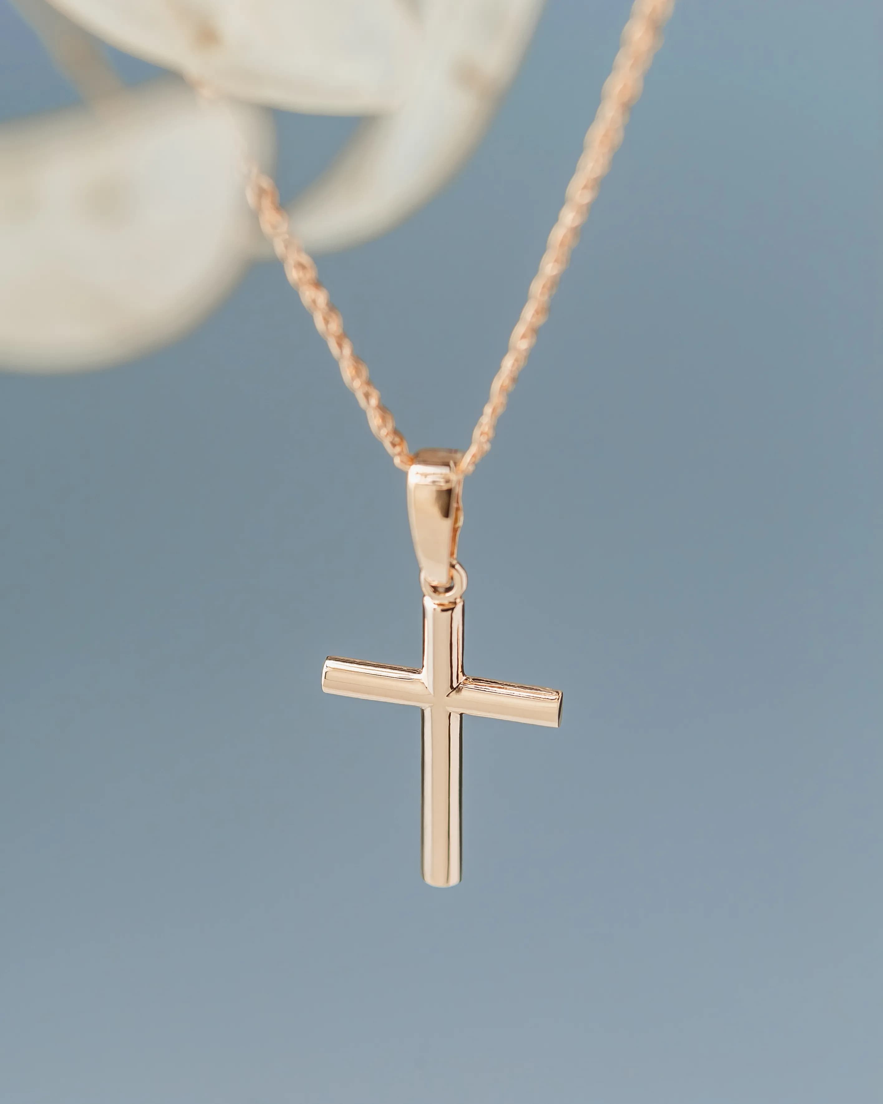 Хрестик без розп`яття з червоного золота 105-0706