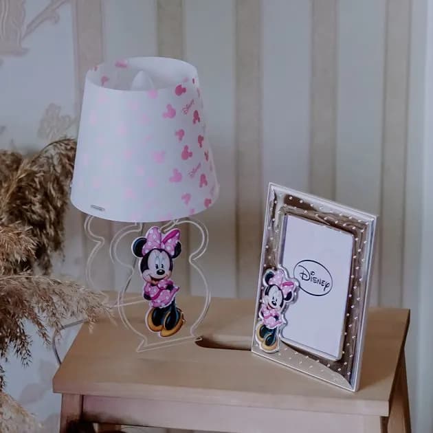 Подарунковий набір для дівчинки срібна фоторамка та настільна лампа D363 RA