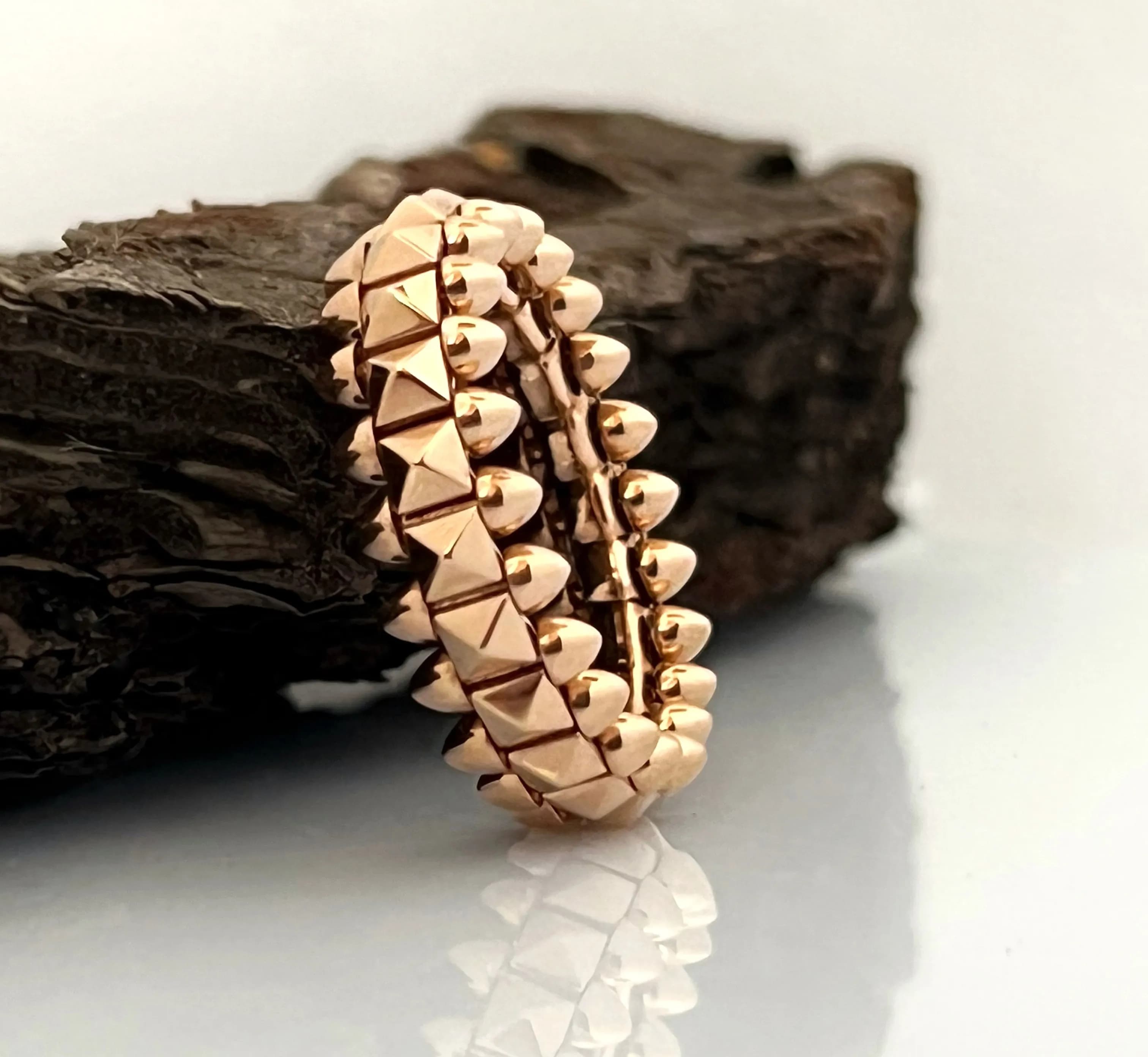 Перстень "Галактика" з червоного золота (19,5)