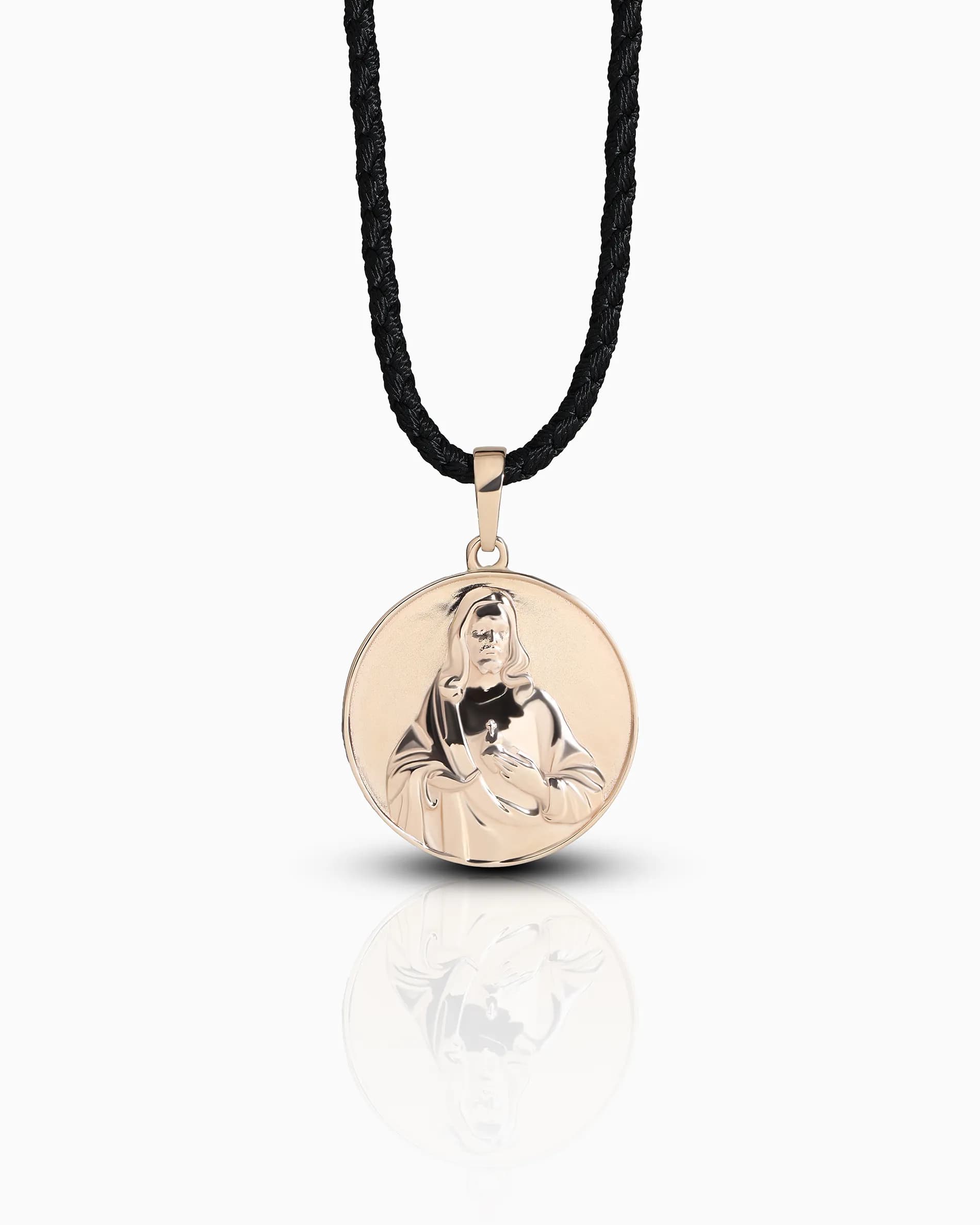 Скапулярій з червоного золота Ісус Вседержитель та Богородиця Кармельська