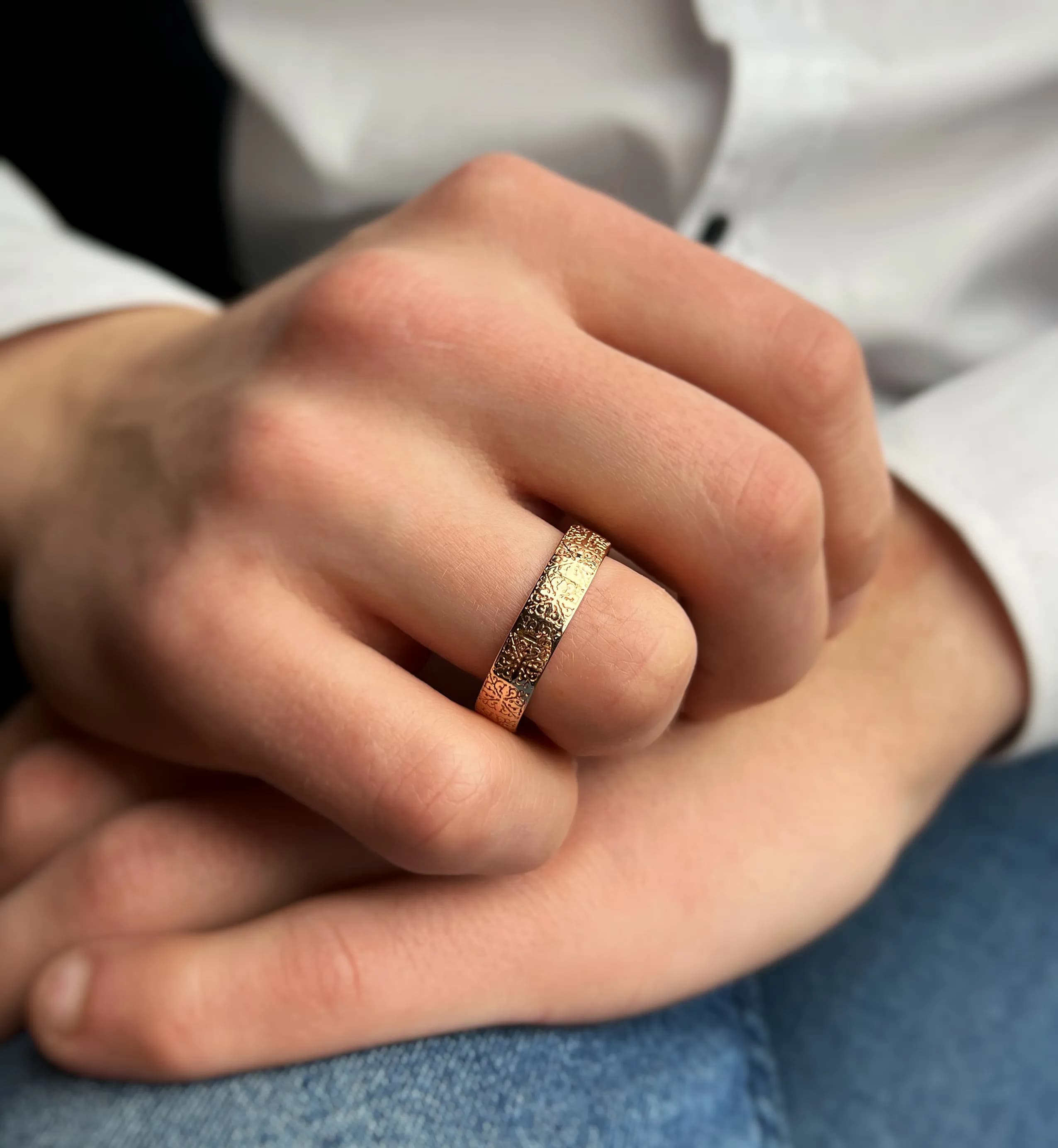 Обручка з червоного золота 100-0020 (22)