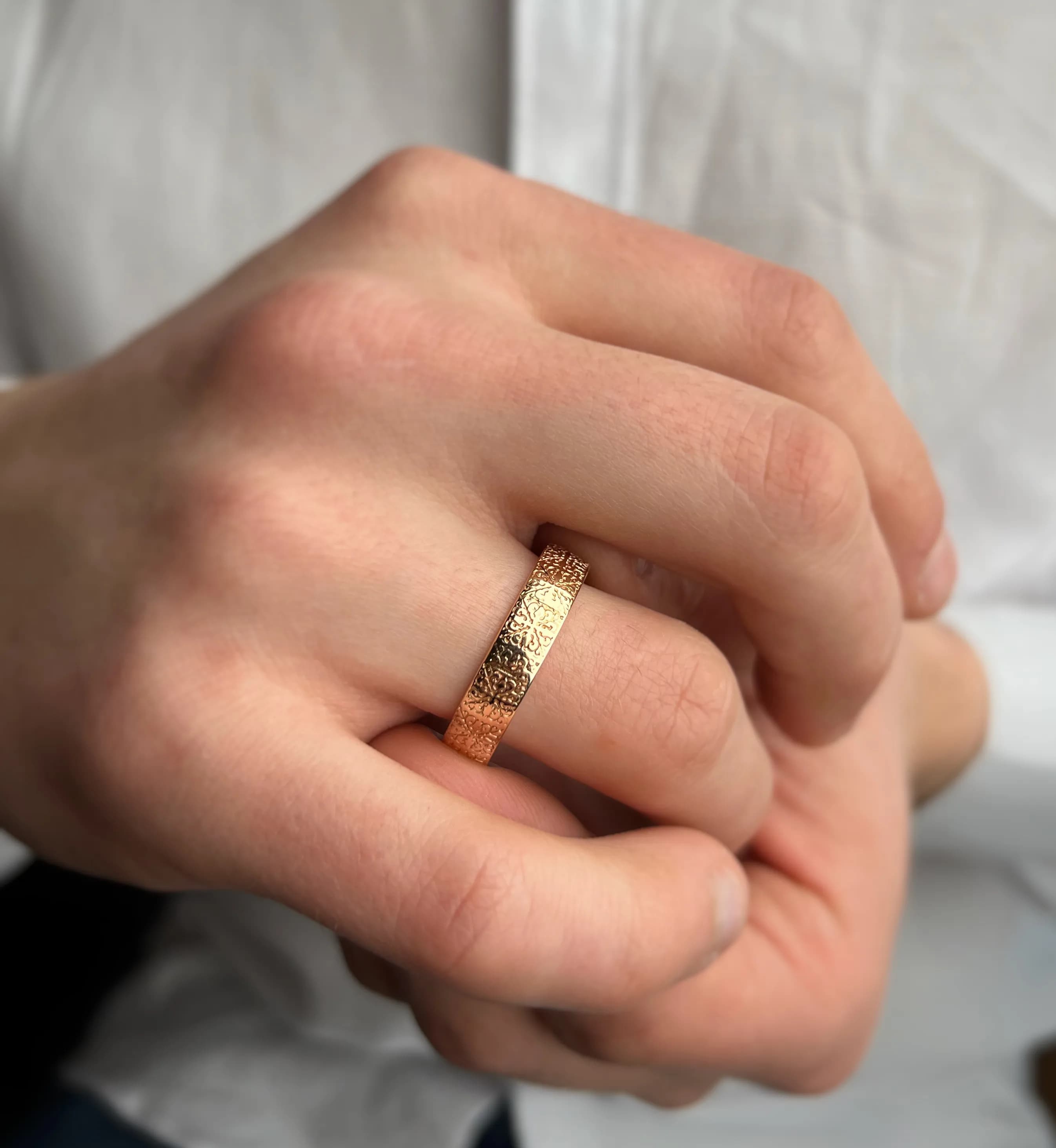 Обручка з червоного золота 100-0020 (22)