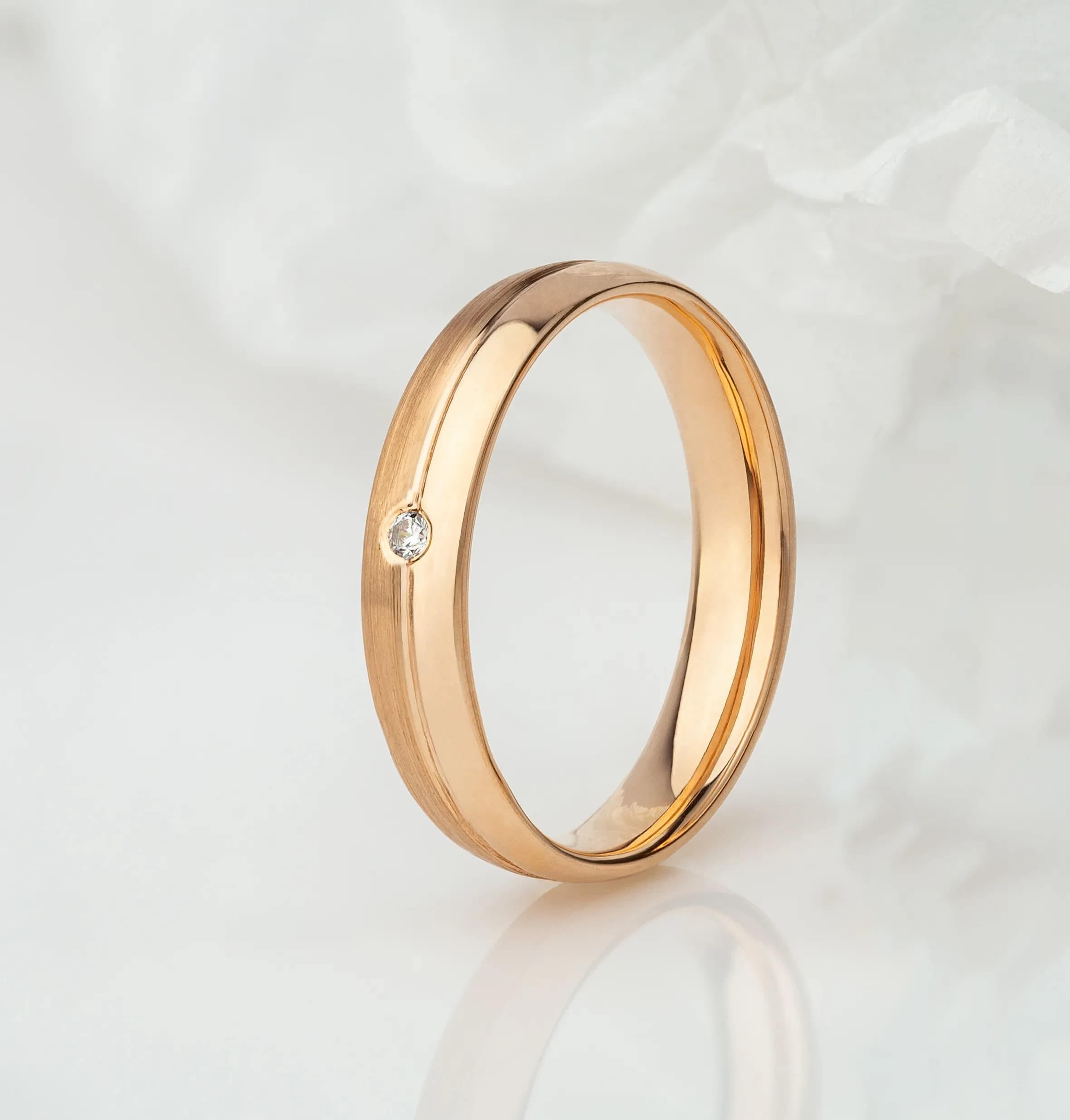 Обручка "Екватор" з червоного золота 160-0008 (17)