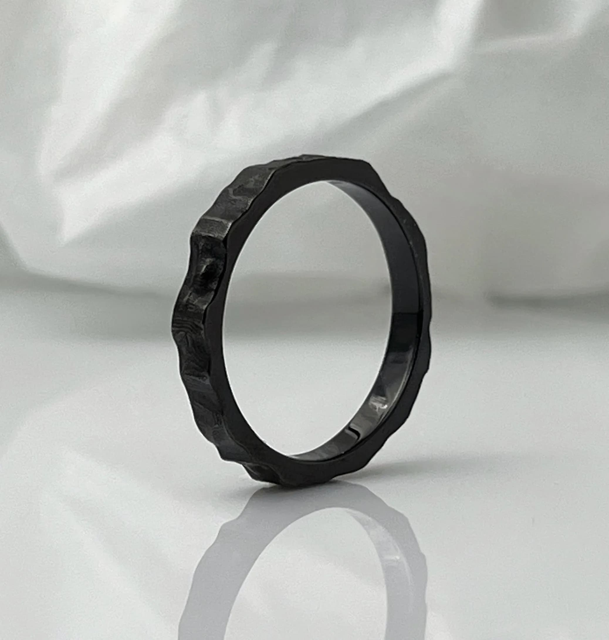 Обручка "Дюна" з чорного золота (20,5)