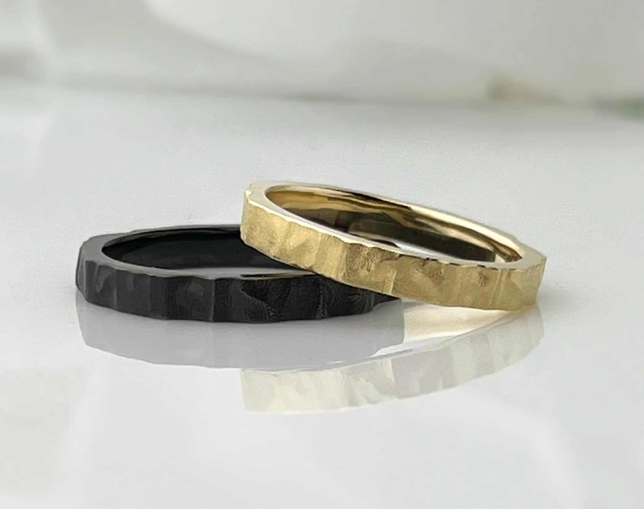 Обручка "Дюна" з чорного золота (20,5)