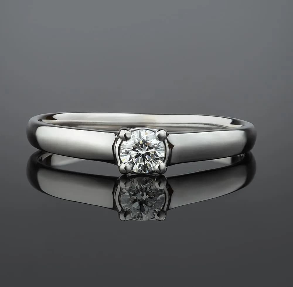 Каблучка з діамантом "Kimberley" з білого золота 213-0401/3.6 (16,5)