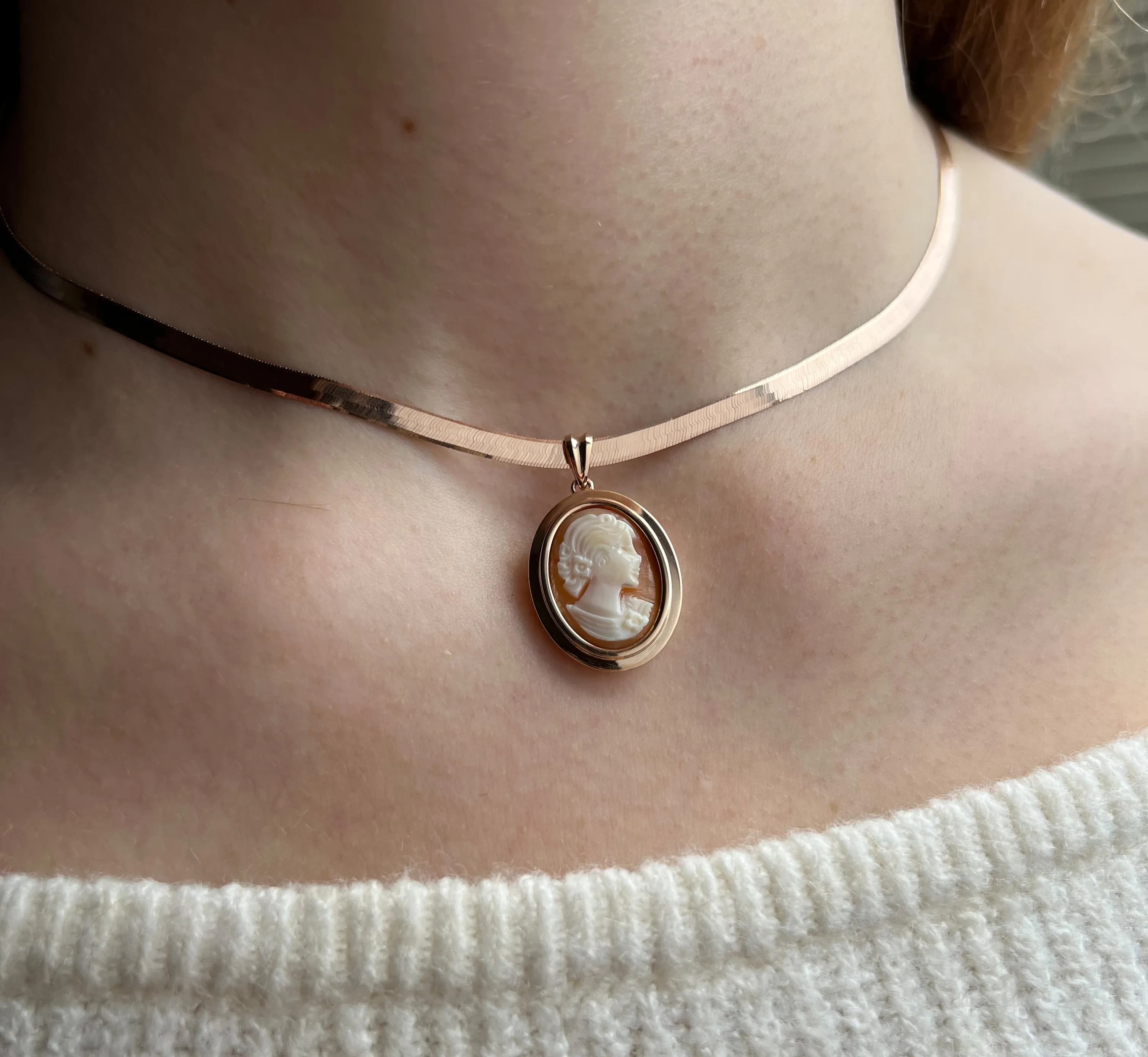 Підвіска з камеєю "Ренесанс" з червоного золота