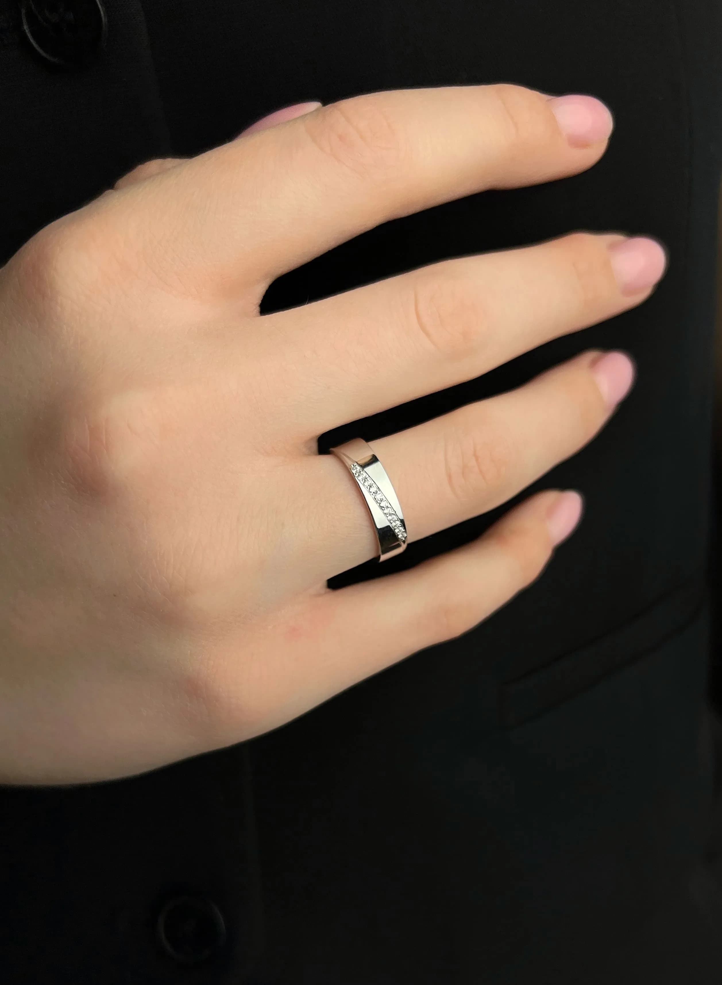 Пара обручок з білого золота 260-0058_200-0650