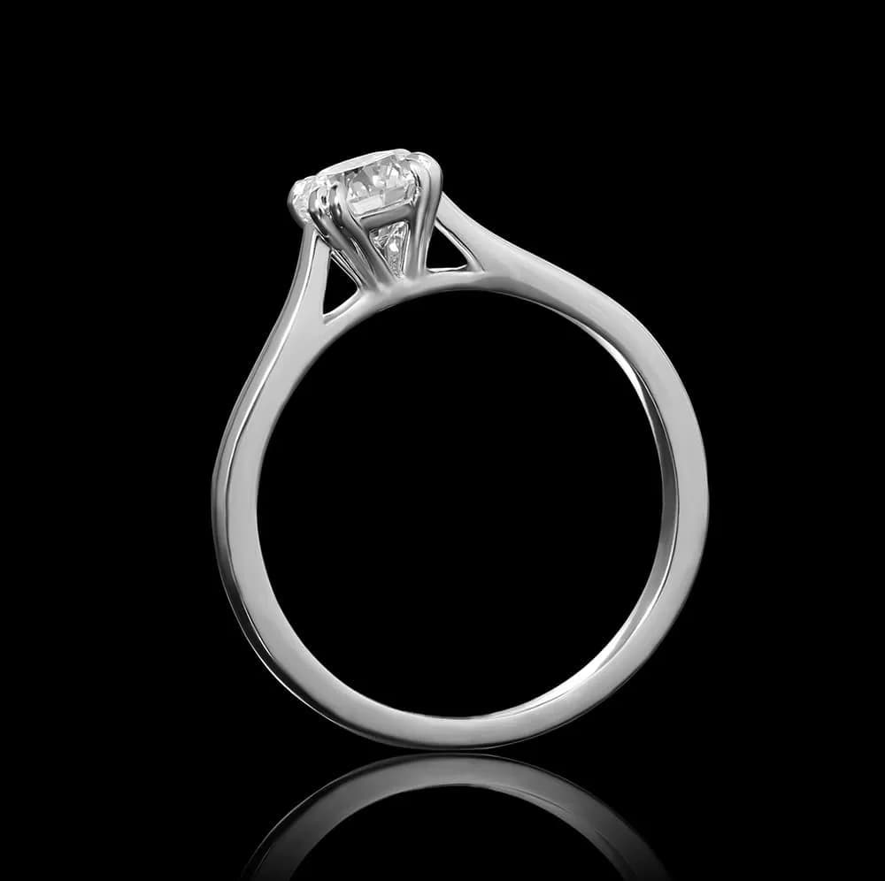 Каблучка з діамантом з білого золота Winston R2/ 6.0 GIA