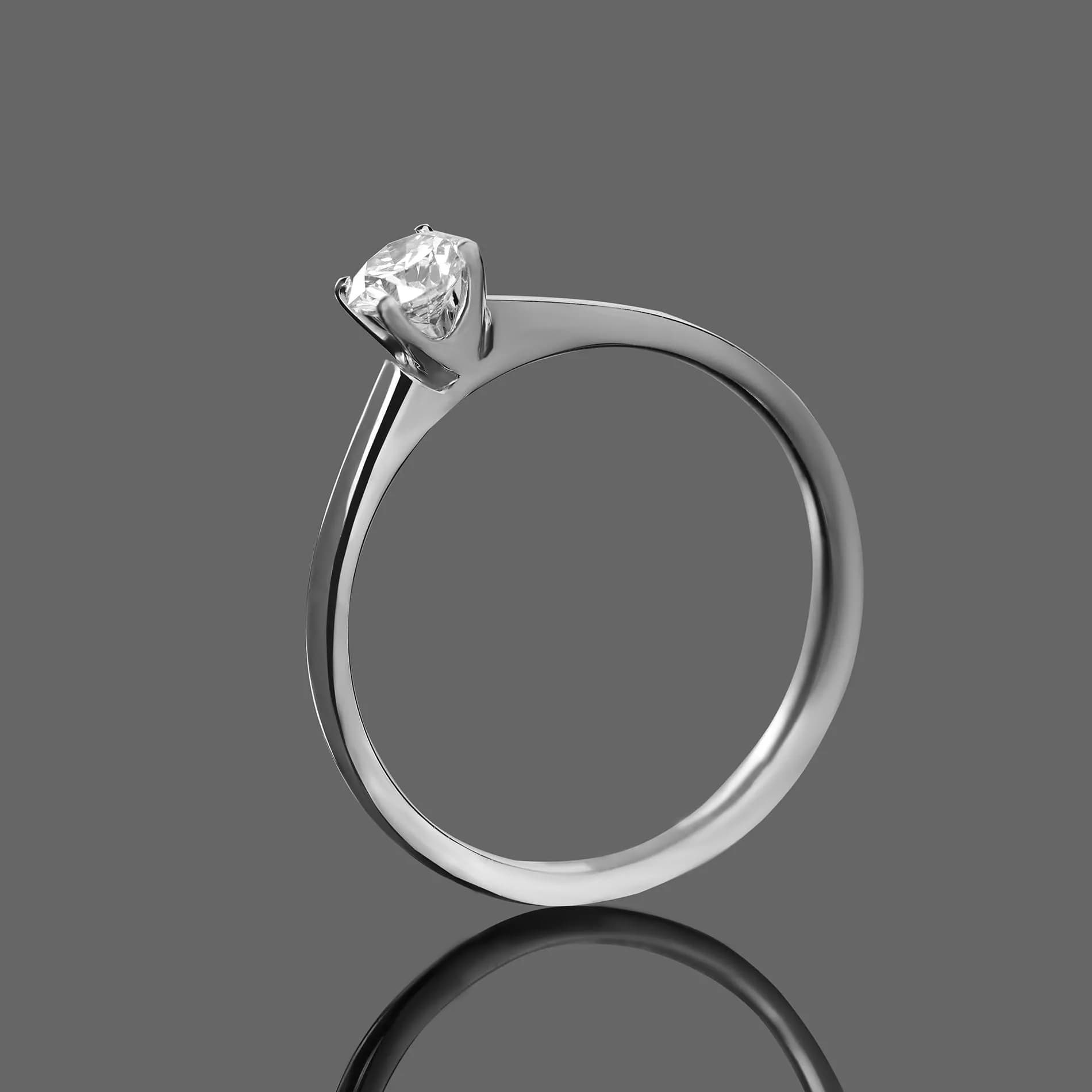 Каблучка з діамантом "Only you" з білого золота 213-0293/4.3 GIA (17)