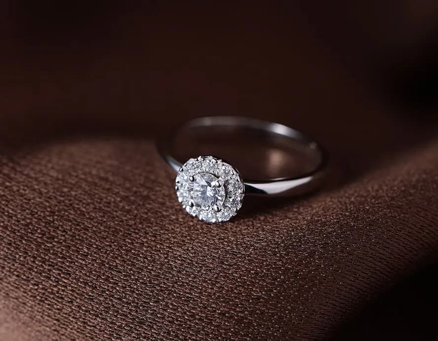 Перстень з діамантами з білого золота Місіс R22 01 (16)