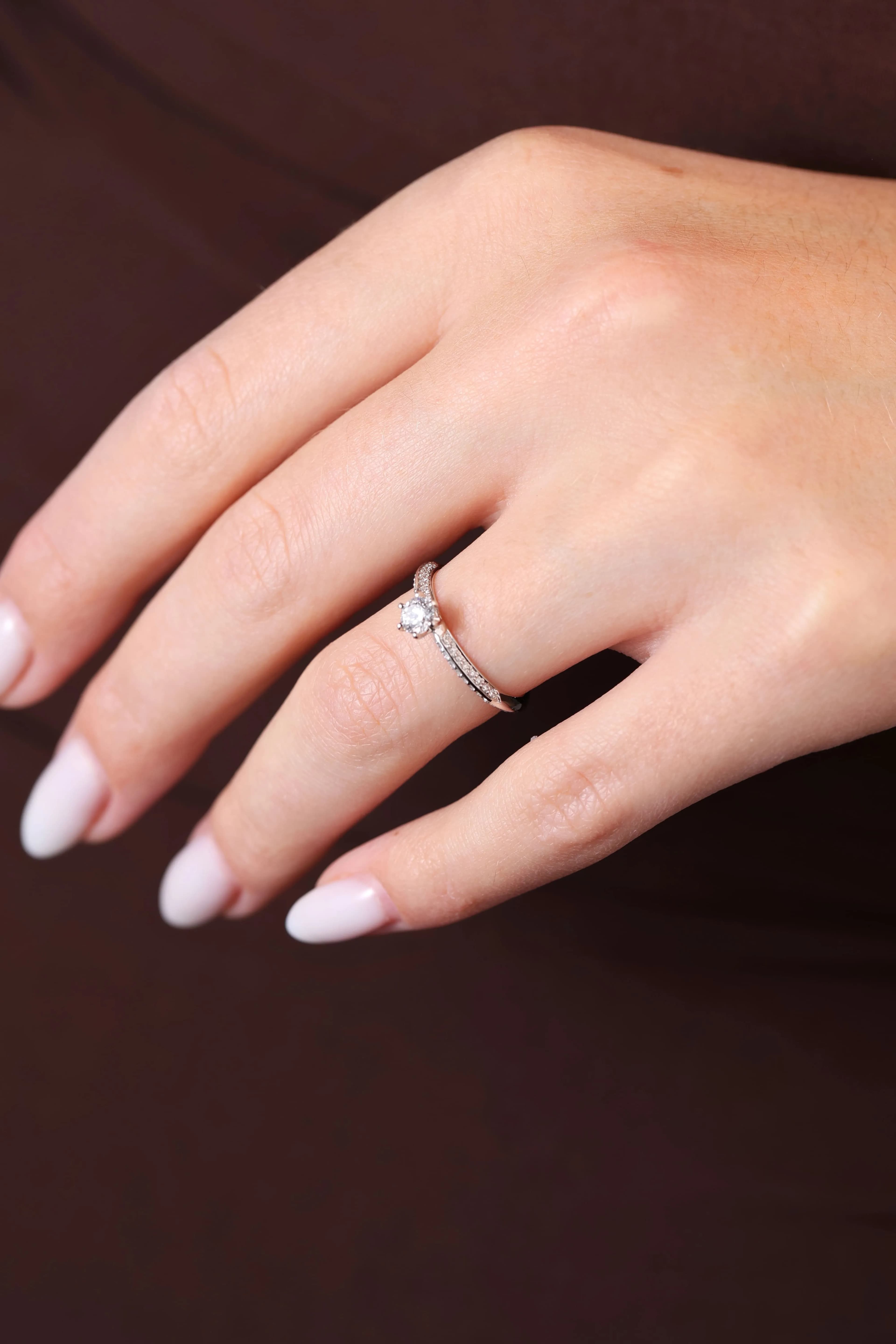 Перстень з діамантами з білого золота Місіс R22 01 (16)