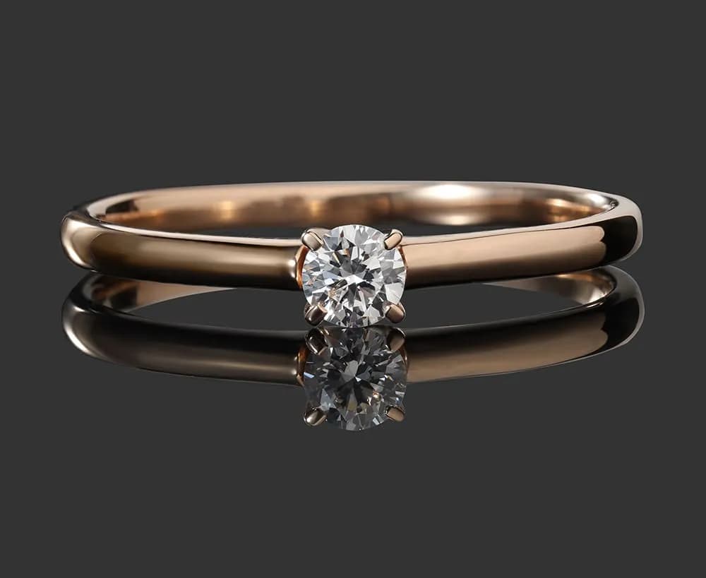 Каблучка з діамантом ``Only You`` з червоного золота 113-0293 3.4 (16)