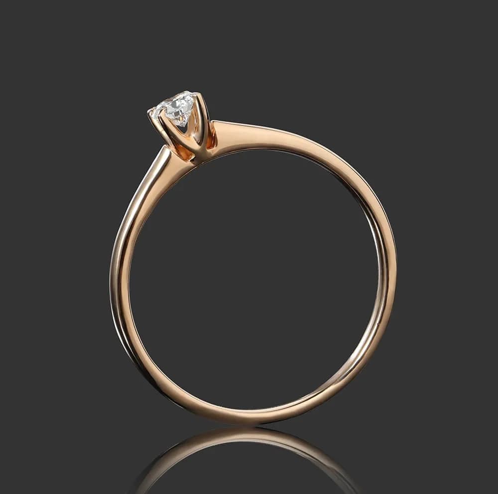Каблучка з діамантом ``Only You`` з червоного золота 113-0293 3.4 (16)