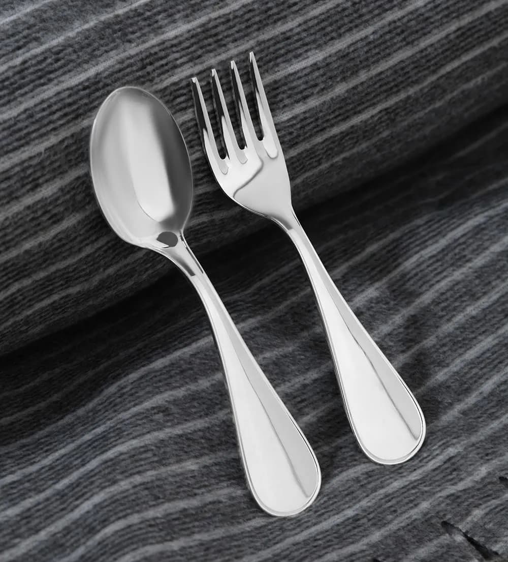 Набір срібного посуду ложка+виделка 6202_6203