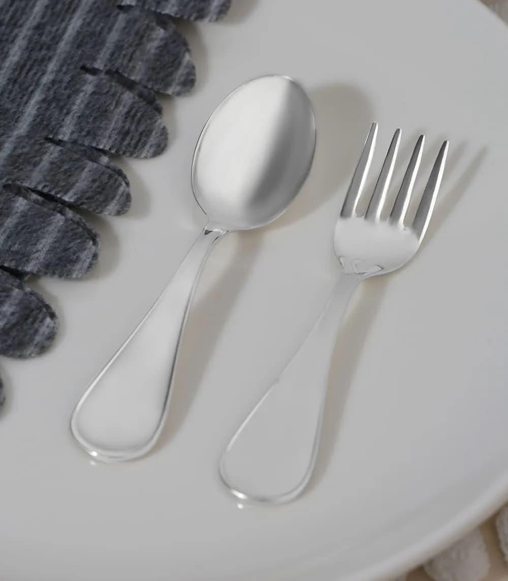 Набір срібного посуду ложка+виделка 6202_6203