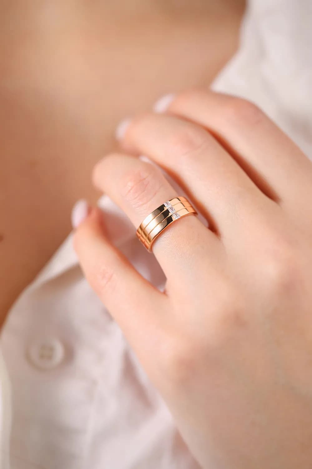 Пара обручок з червоного золота 100-0153_160-0153