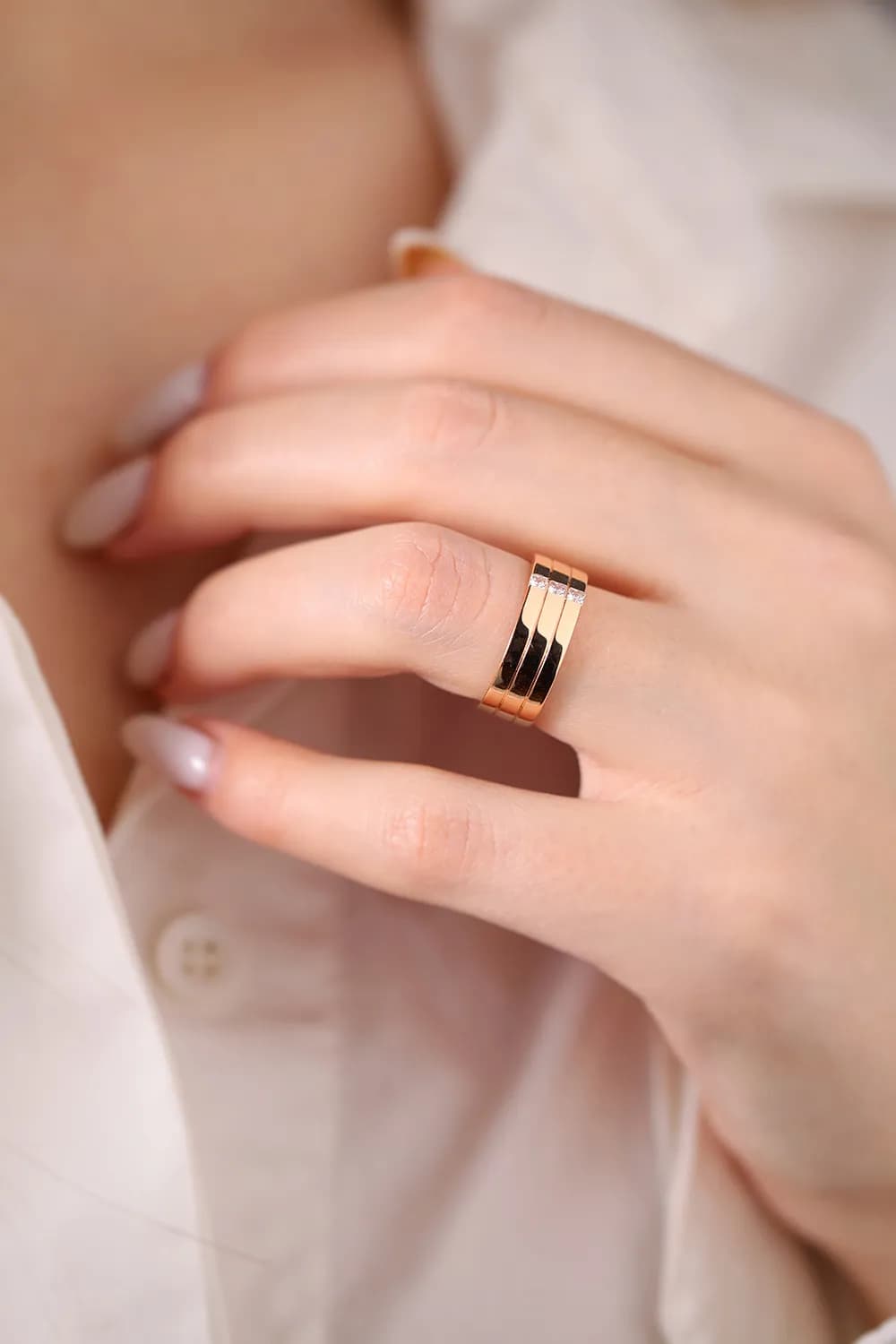 Пара обручок з червоного золота 100-0153_160-0153