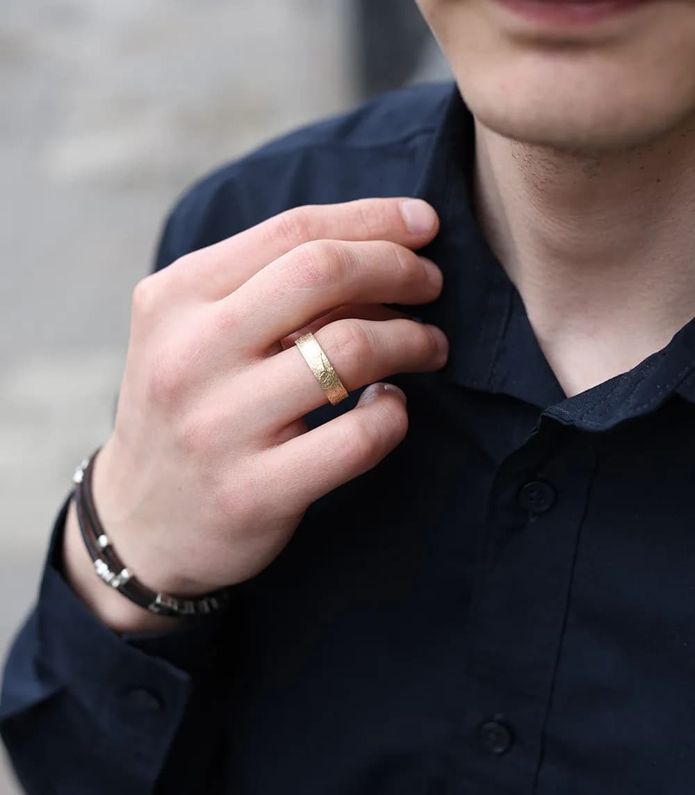 Обручка з жовтого золота Атакама R4