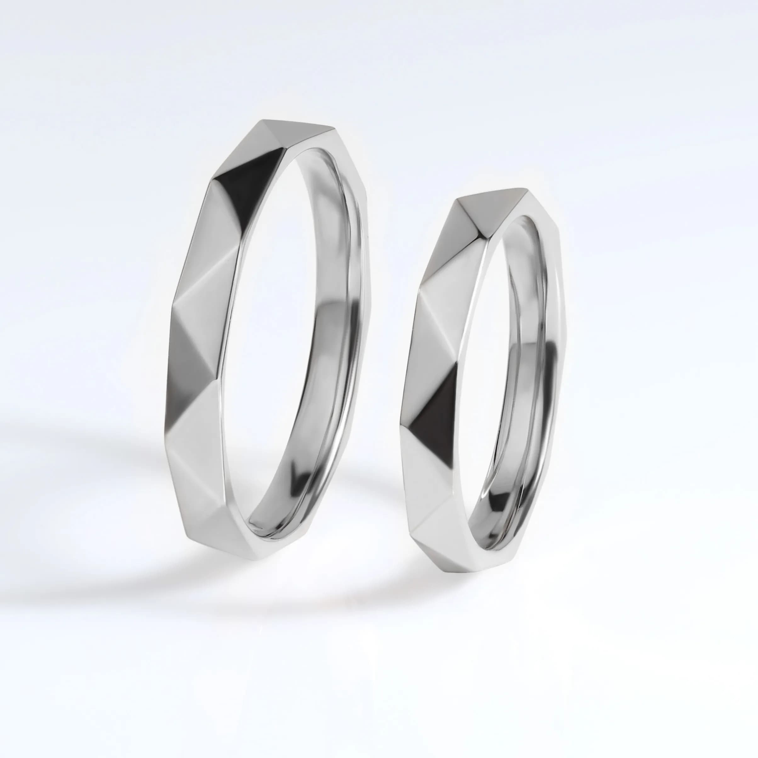 Пара обручок "Ретро" з білого золота 200-0235_200-0235 (18)
