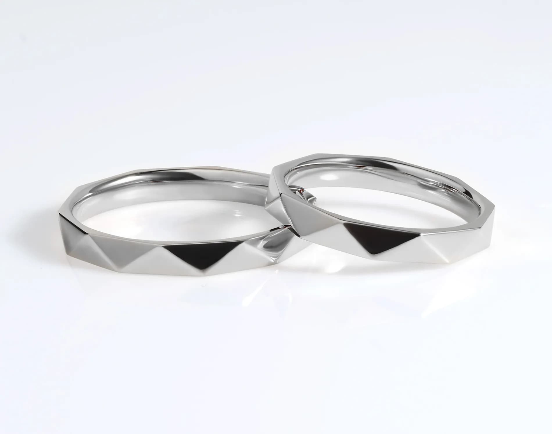 Пара обручок "Ретро" з білого золота 200-0235_200-0235 (18)